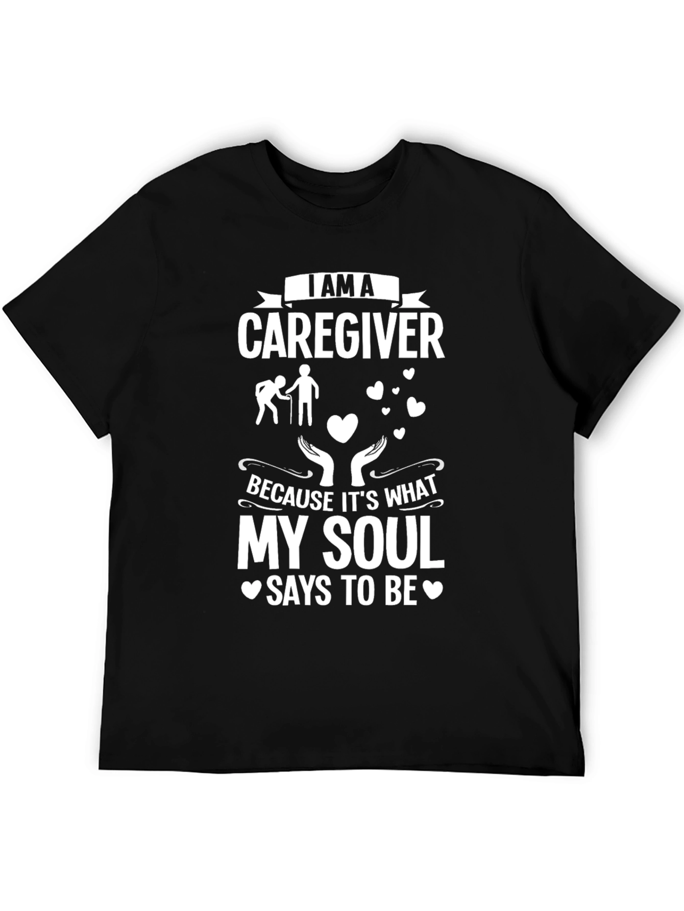 Black Caregiver T-Shirt - Soul Says To Be view 5