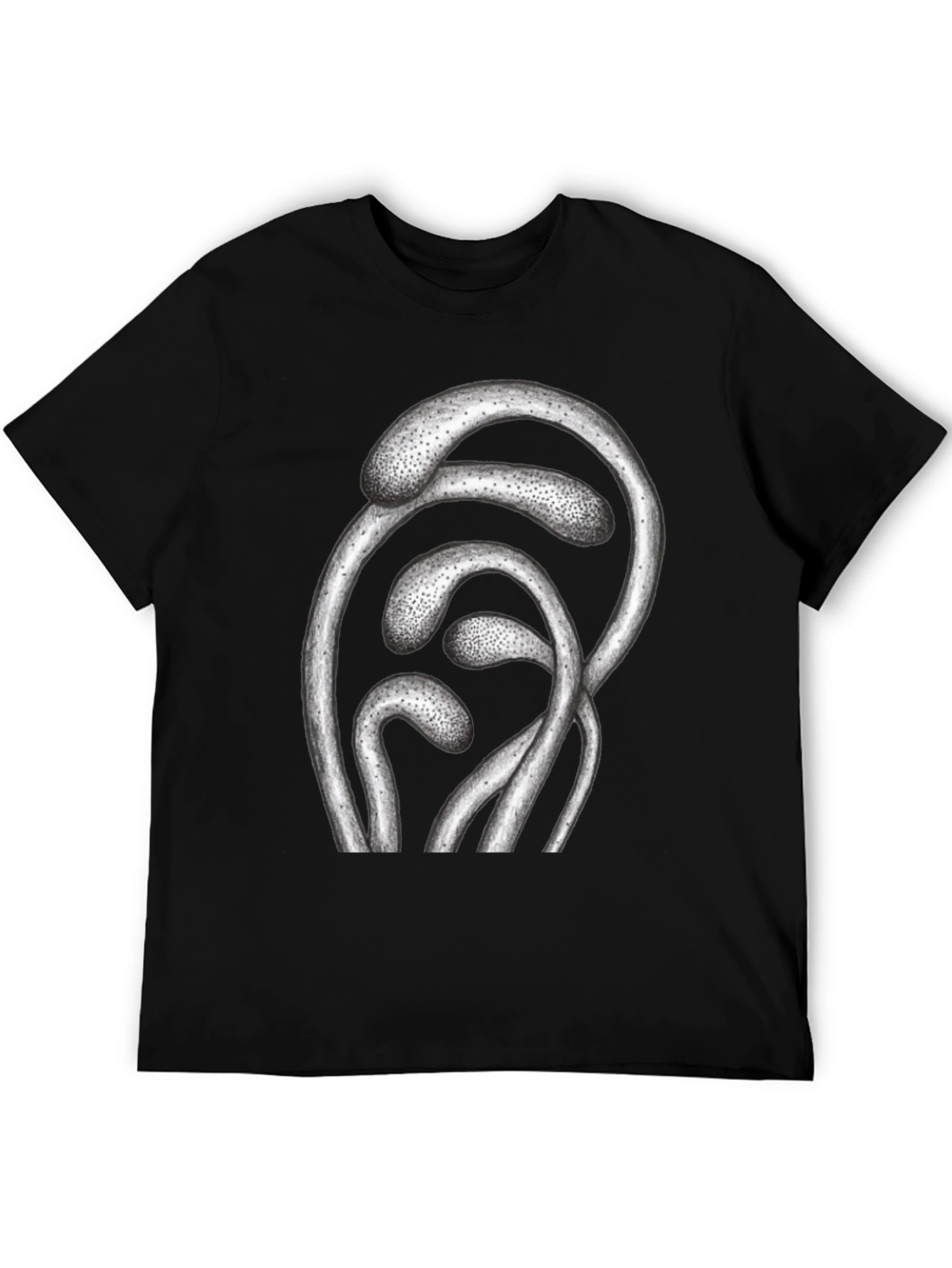 Black Abstract Graphic Print Black T-Shirt view 5