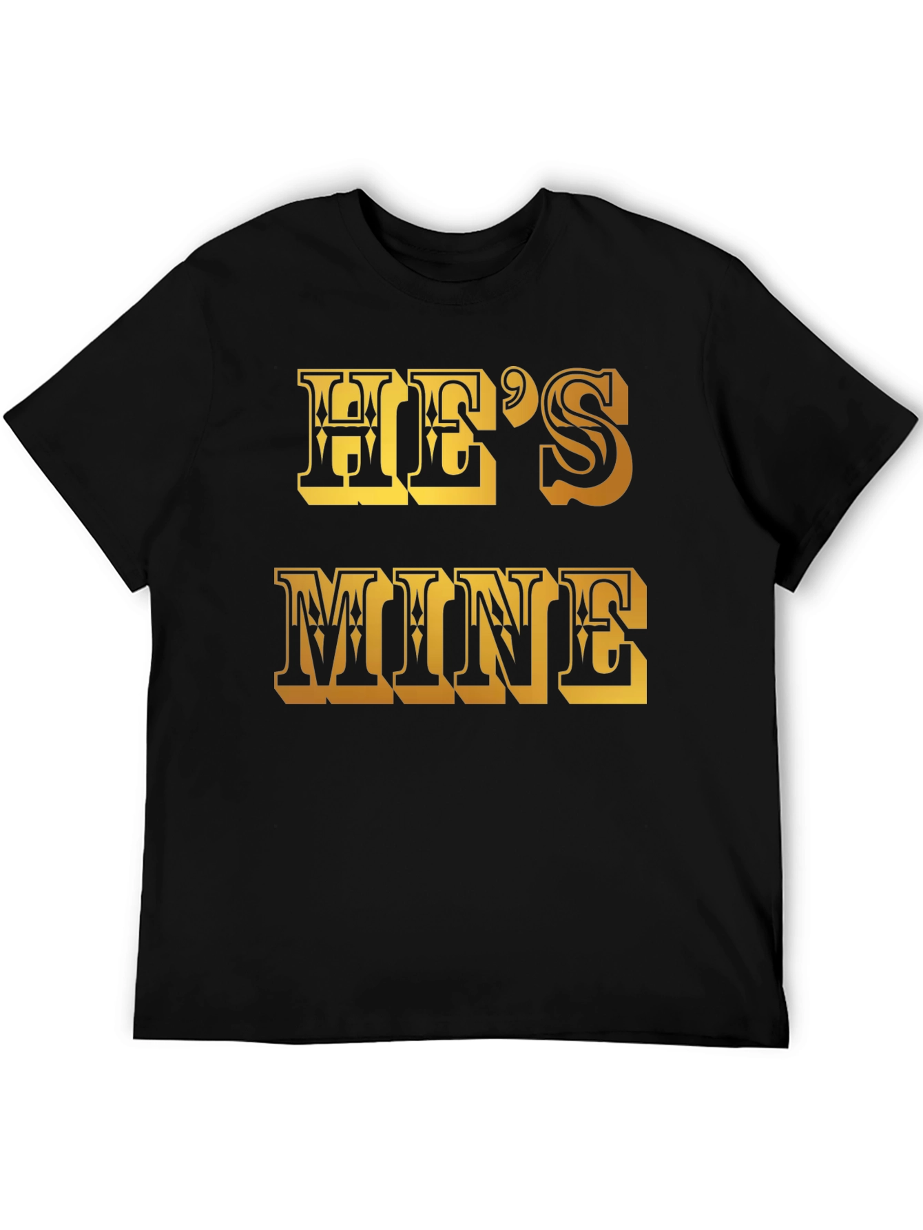 Black He's Mine Graphic T-Shirt view 5