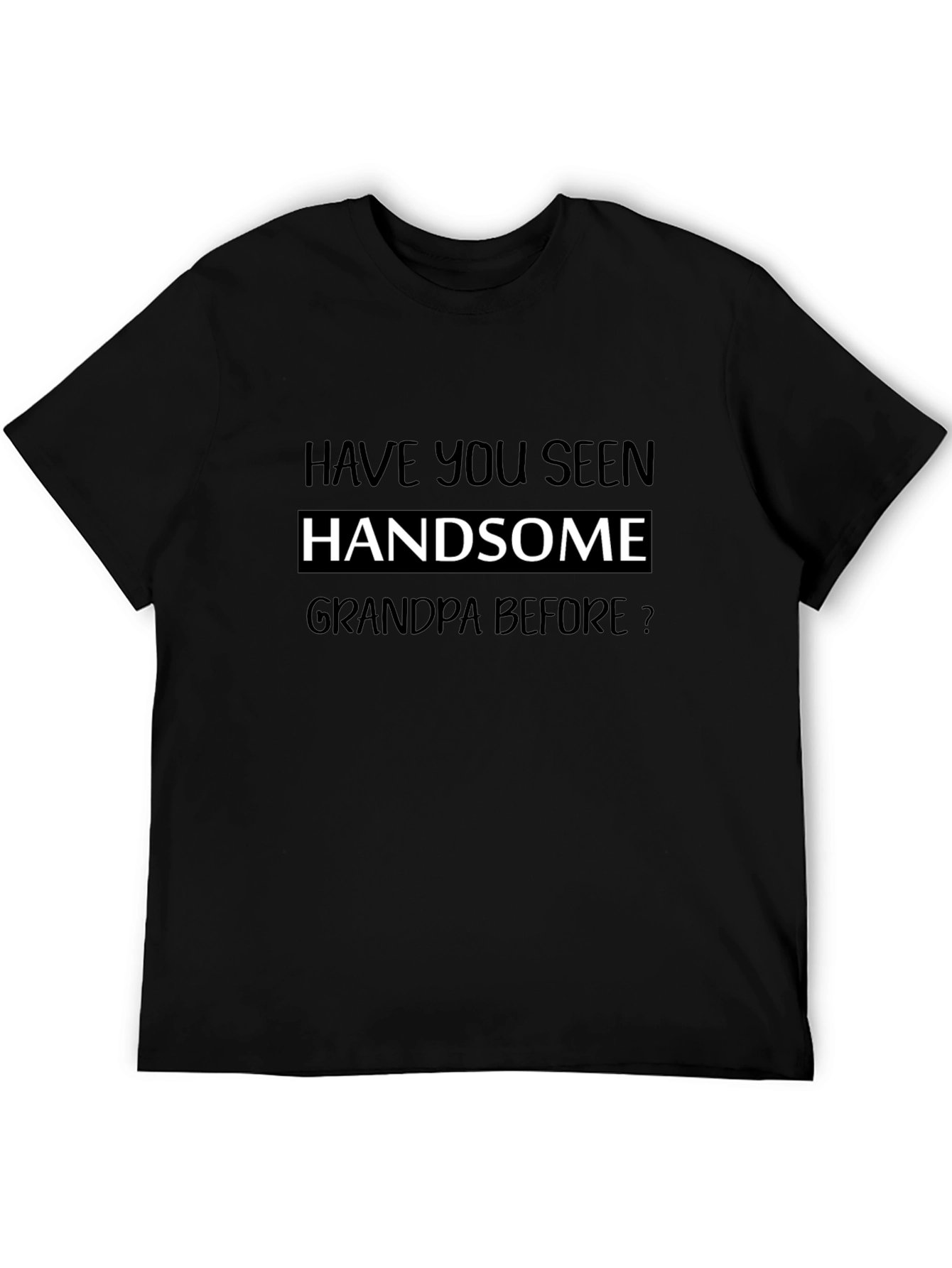 Black Handsome Grandpa Graphic T-Shirt view 5