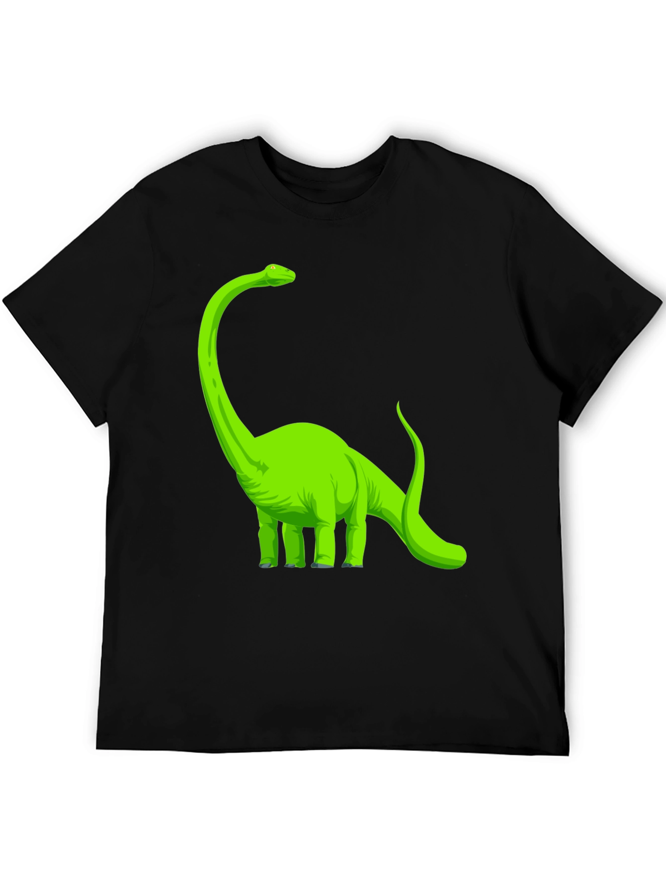 Black Dinosaur Graphic Tee - Black Cotton T-Shirt view 5