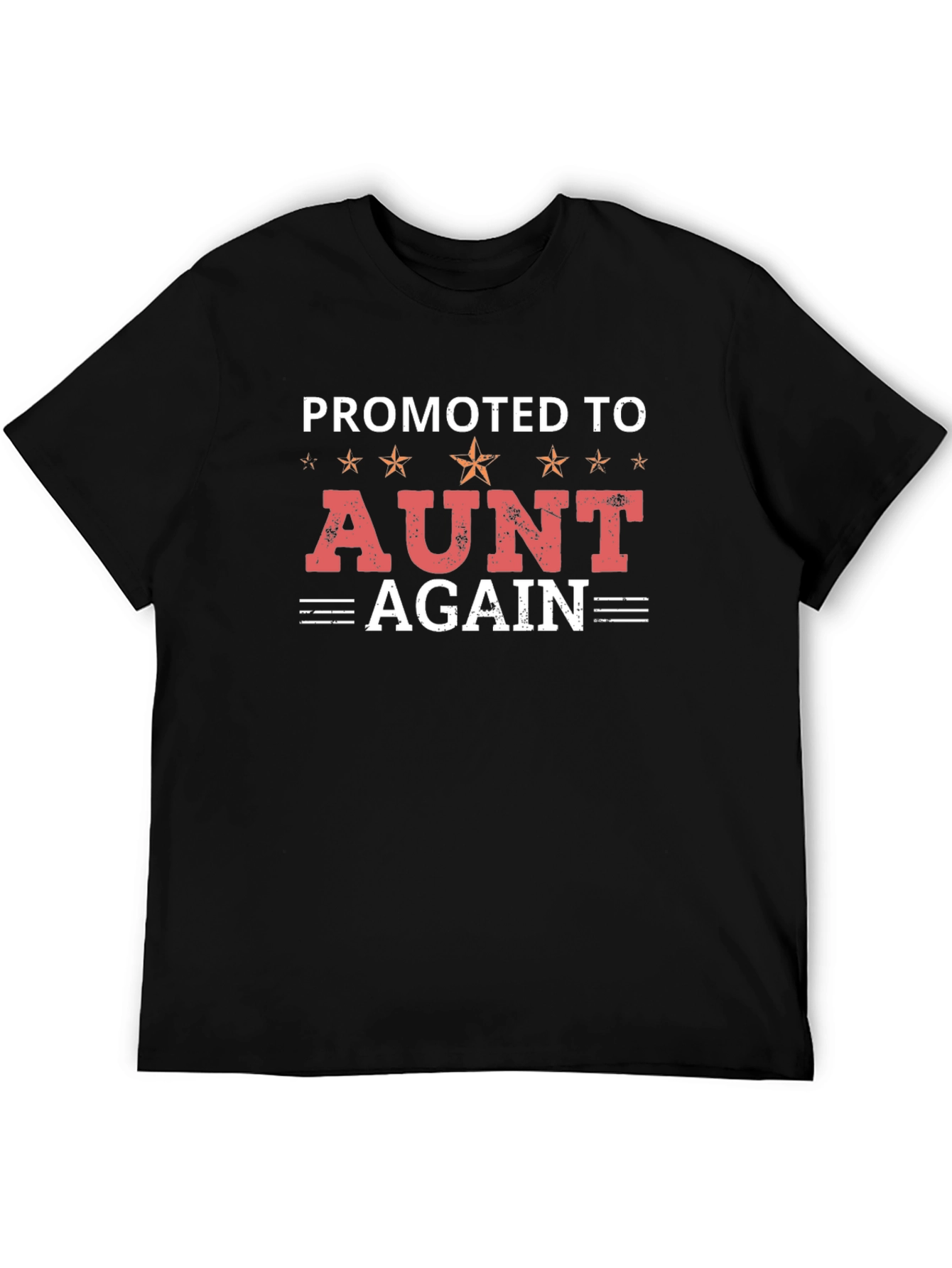 Black Promoted To Aunt Again T-Shirt Funny Gift view 5