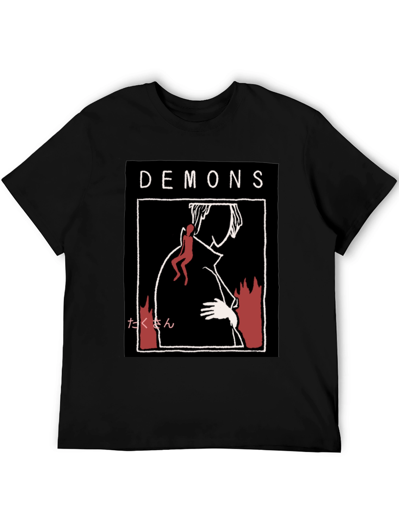 Black Demons Graphic Print T-Shirt view 5