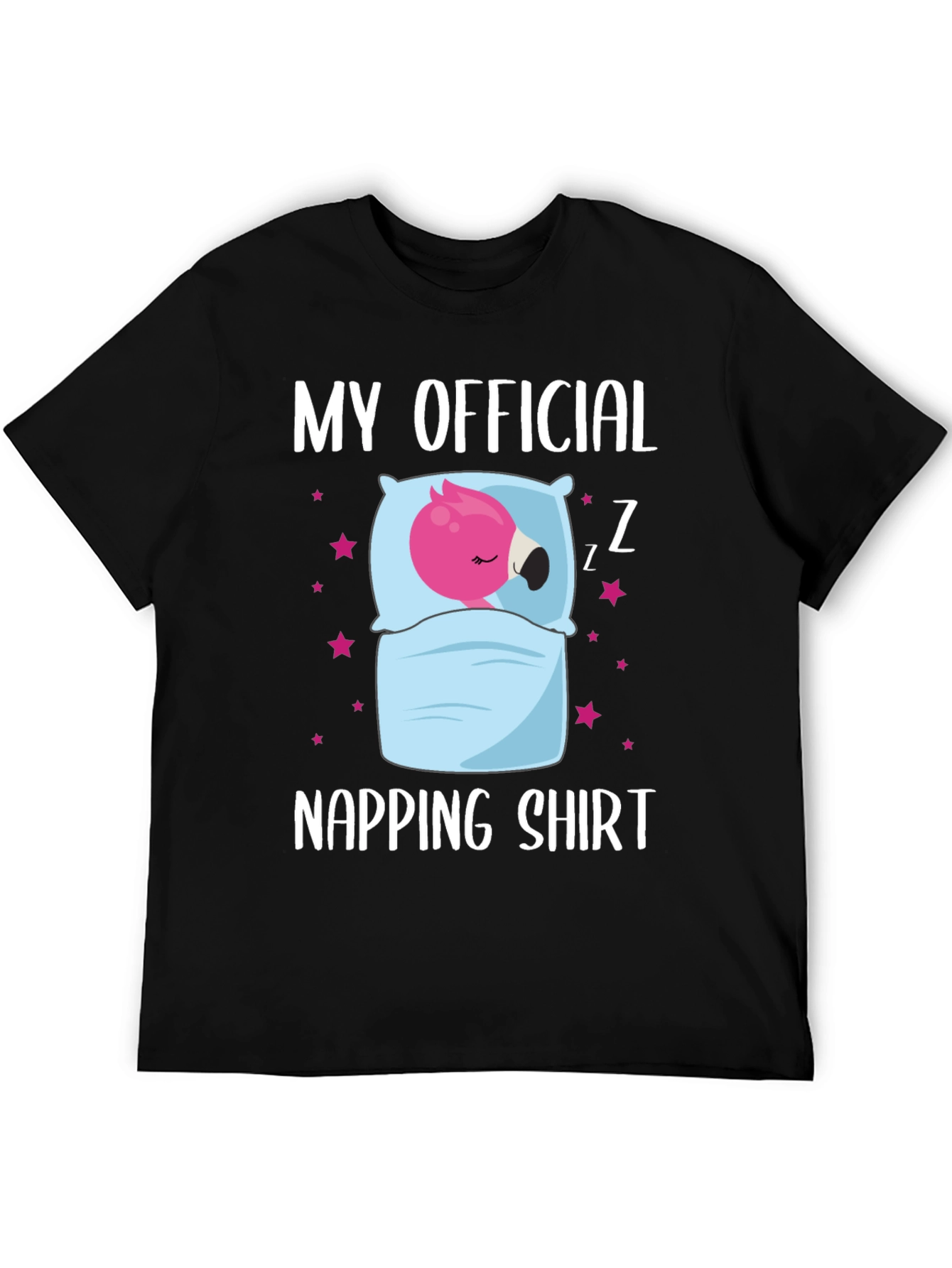 Black My Official Napping Shirt - Flamingo Sleep Tee view 5
