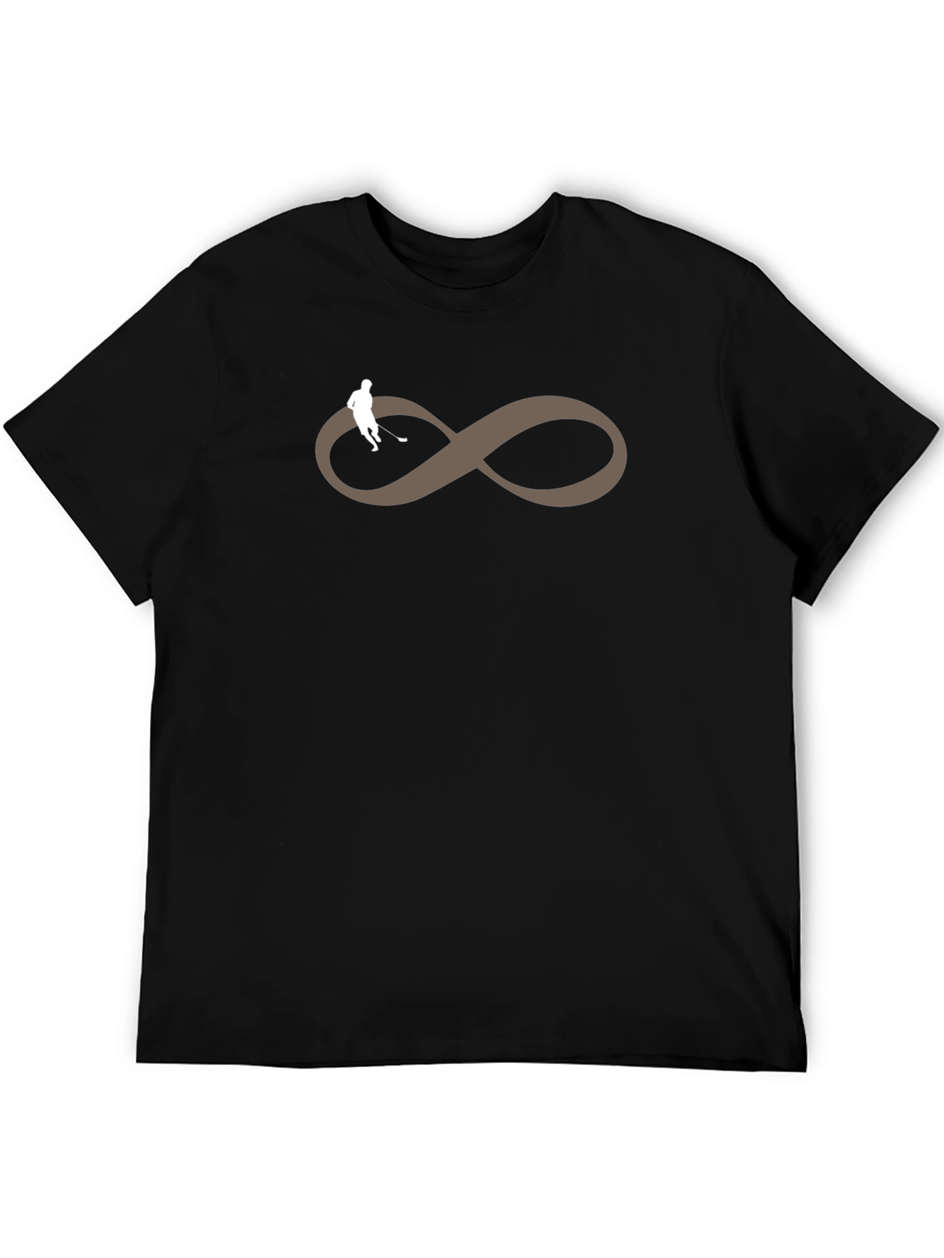 Black Hockey Infinity Symbol Graphic Tee - Soft Cotton Blend view 5