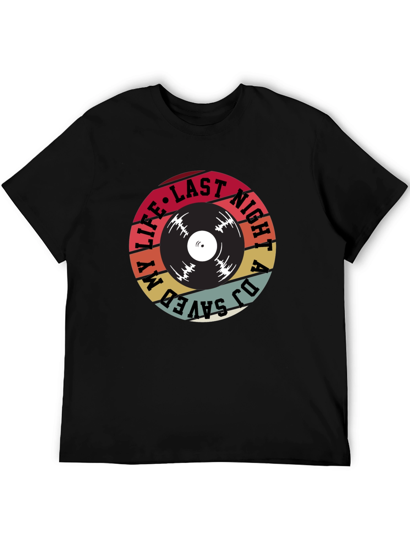 Black DJ Saved My Life Graphic Tee view 5