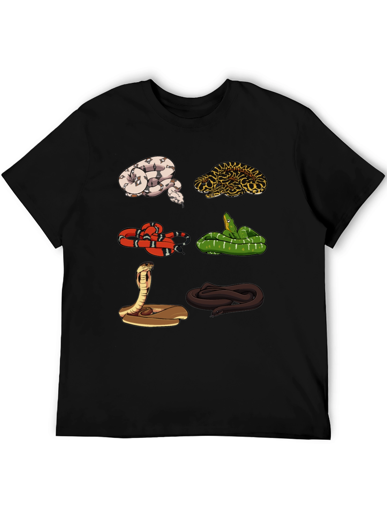 Black Snake Variety Graphic Tee - Reptile Lover Shirt view 5