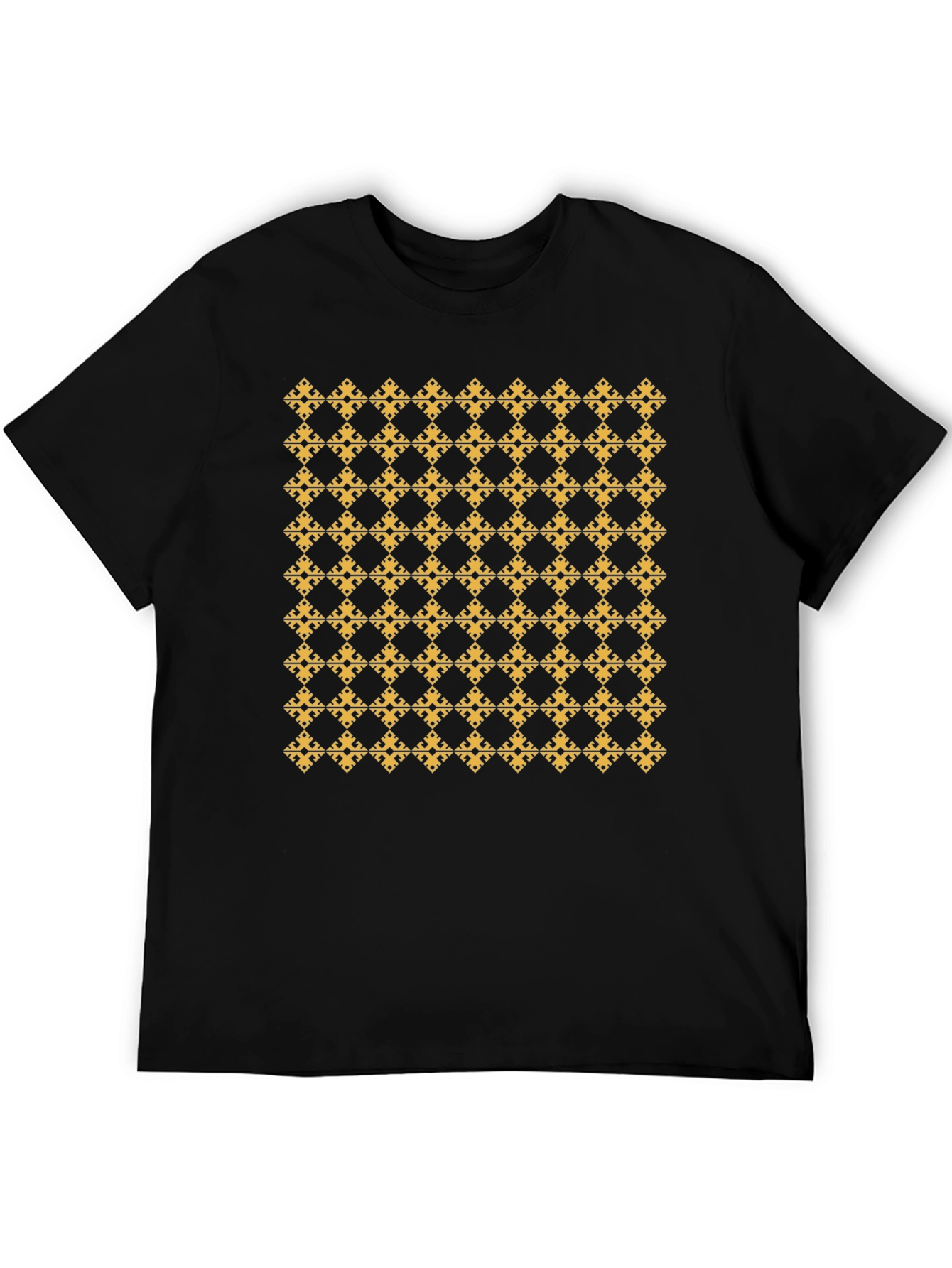 Black Patterned Black T-Shirt view 5