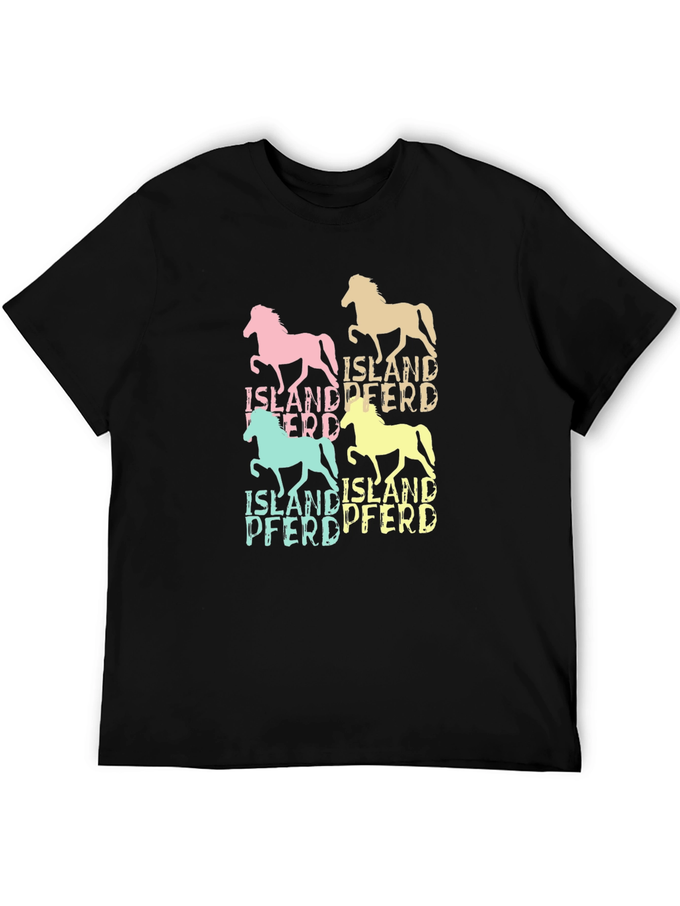 Black Island Pferd Horse Graphic Tee view 5