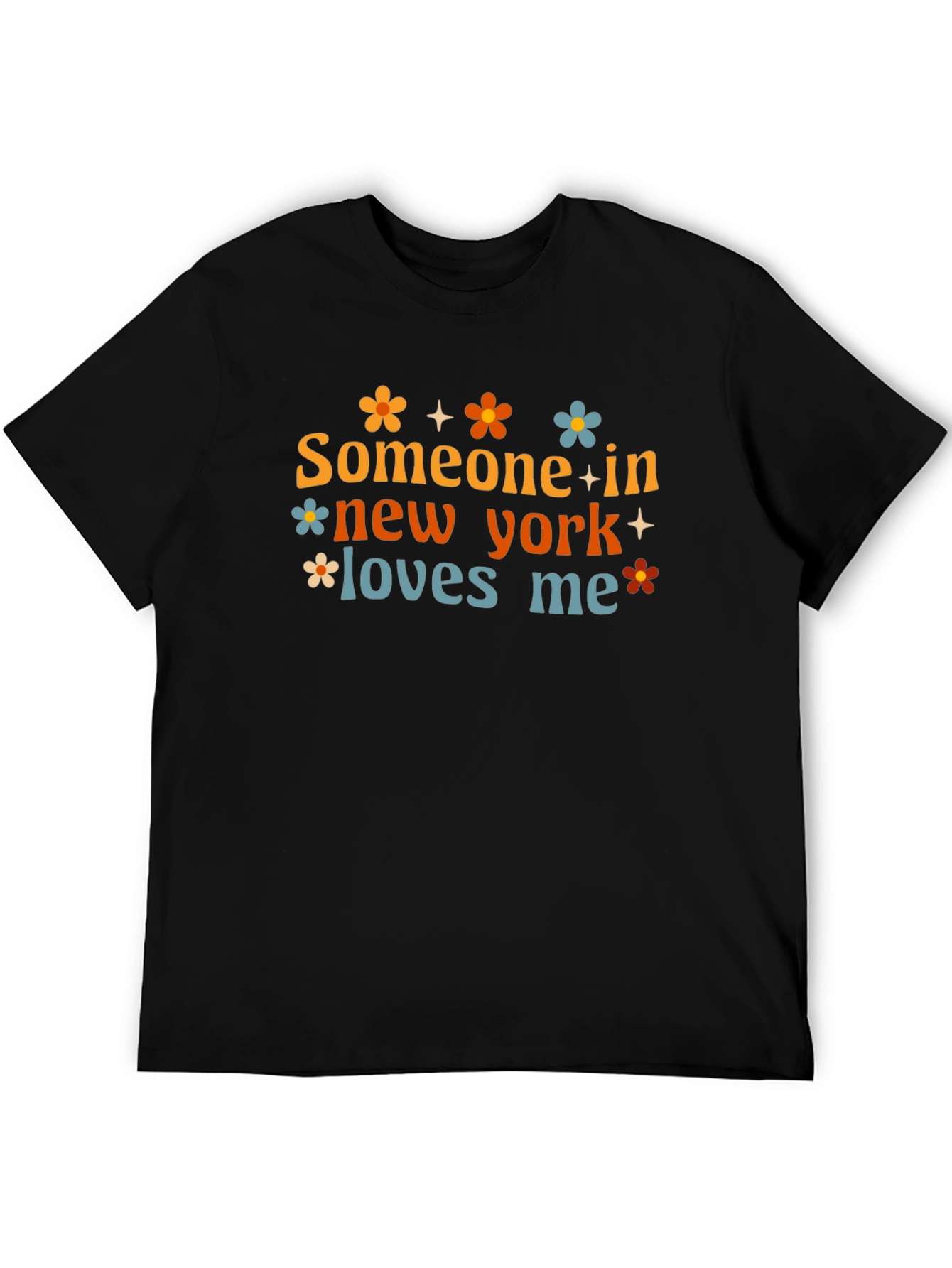 Black Someone in New York Loves Me T-Shirt view 5