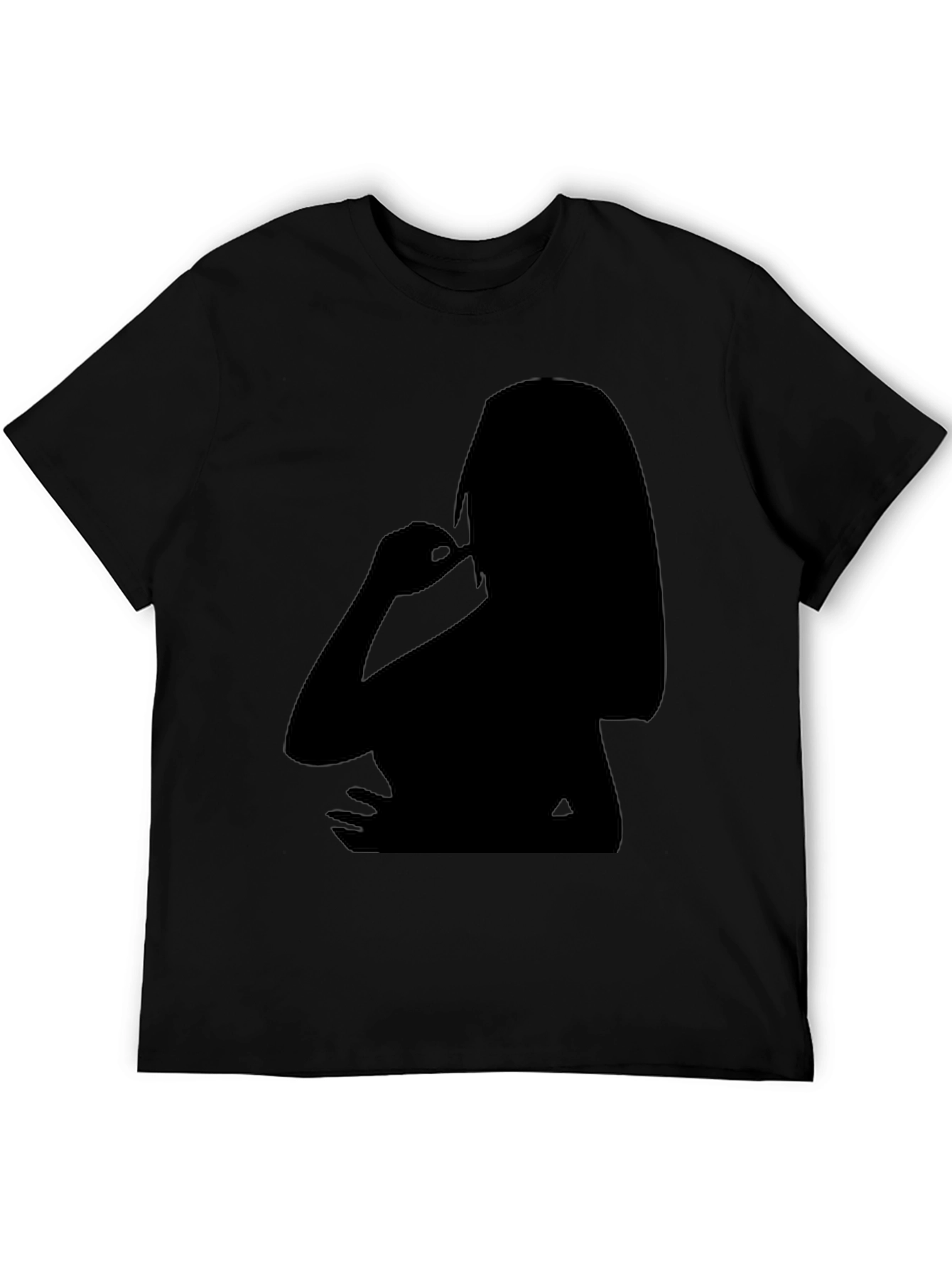 Black Silhouette Graphic Tee - Men's Black T-Shirt view 5