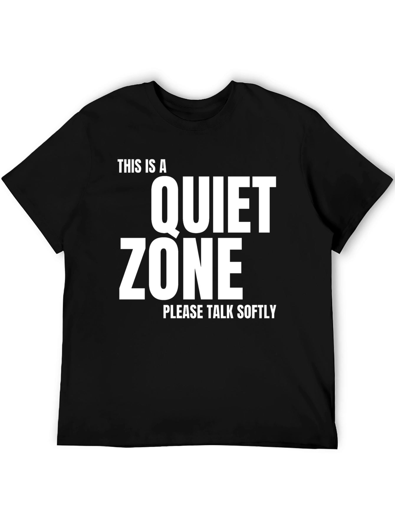 Black Quiet Zone T-Shirt - Speak Softly Tee view 5