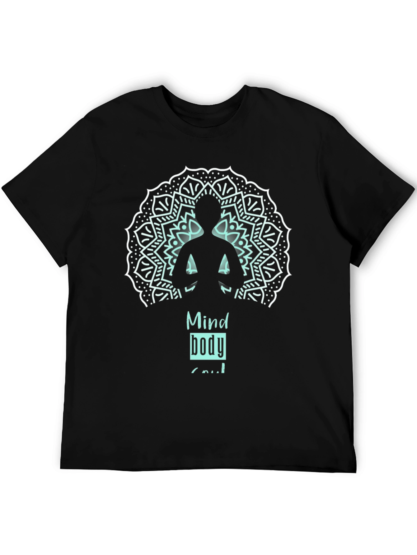 Black Mind Body Soul Graphic T-Shirt view 5