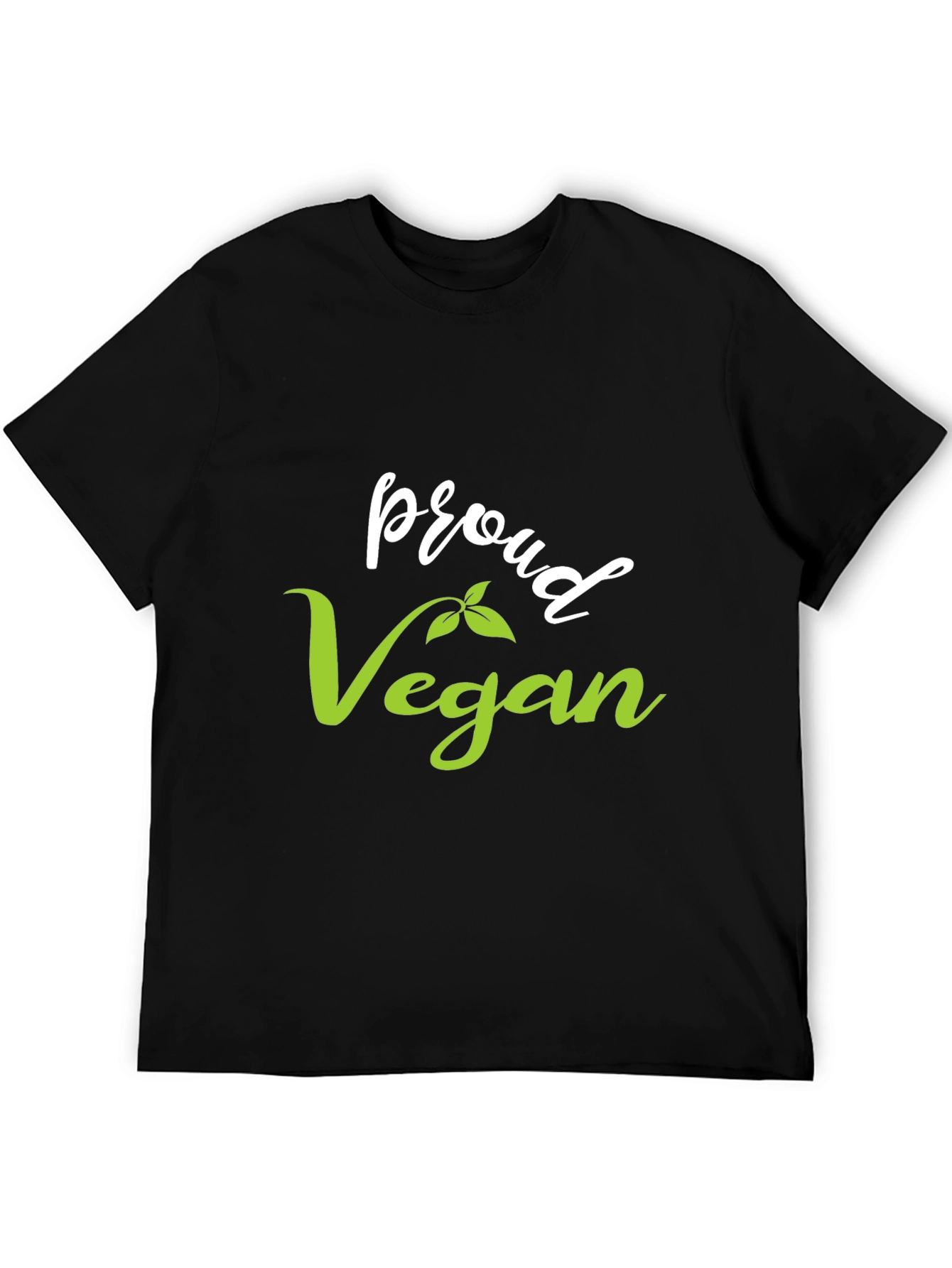 Black Proud Vegan Graphic Tee - Black Unisex T-Shirt view 5