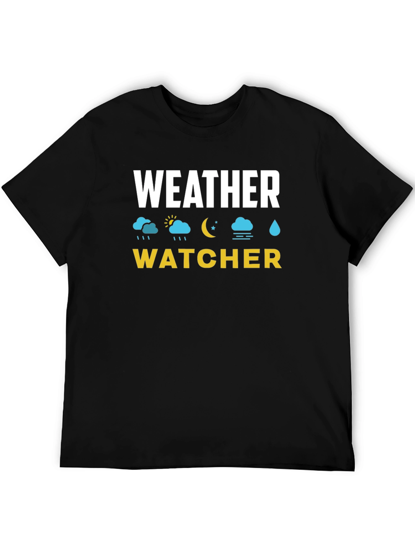 Black Weather Watcher Black T-Shirt view 5