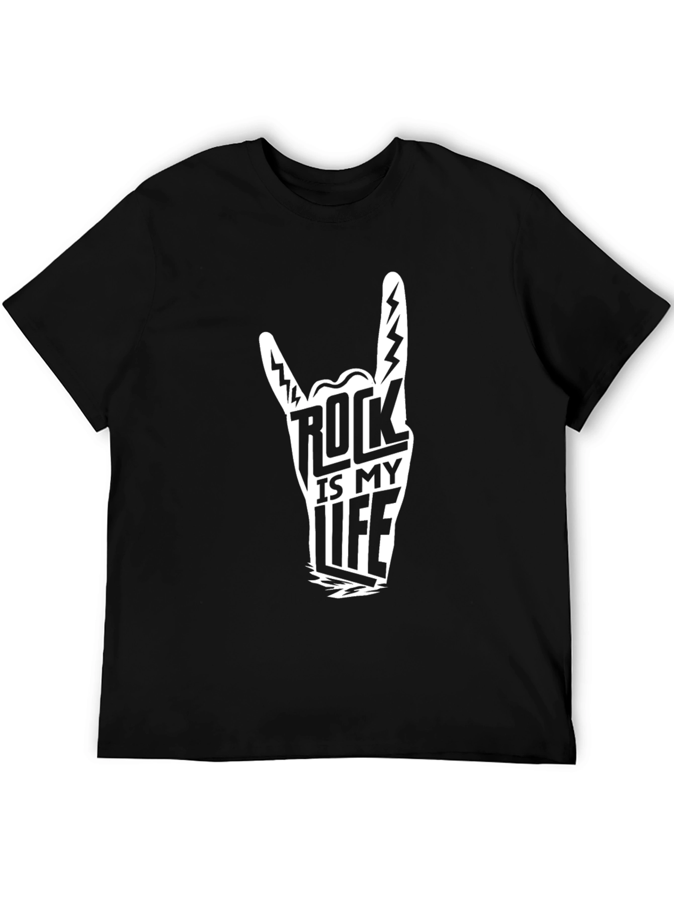 Black Rock is My Life Graphic T-Shirt - Black Cotton Tee view 5