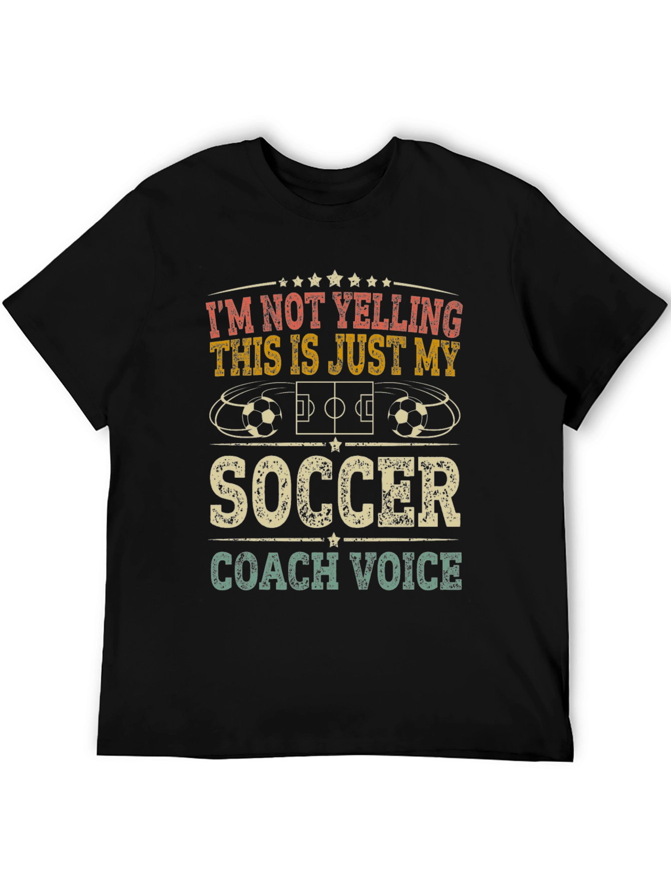 Black Soccer Coach Voice T-Shirt view 5