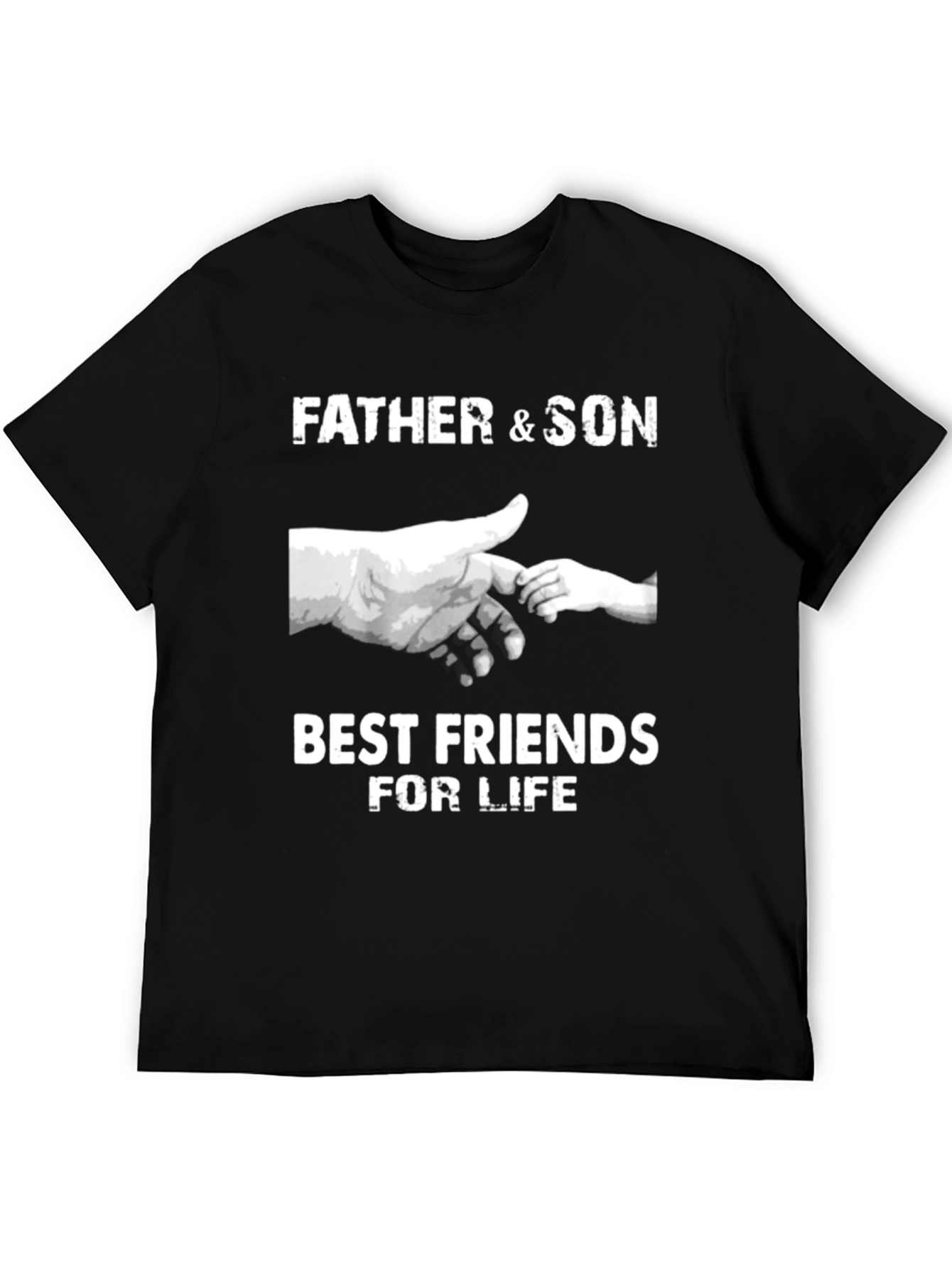 Black Father & Son Best Friends T-Shirt - Black view 5