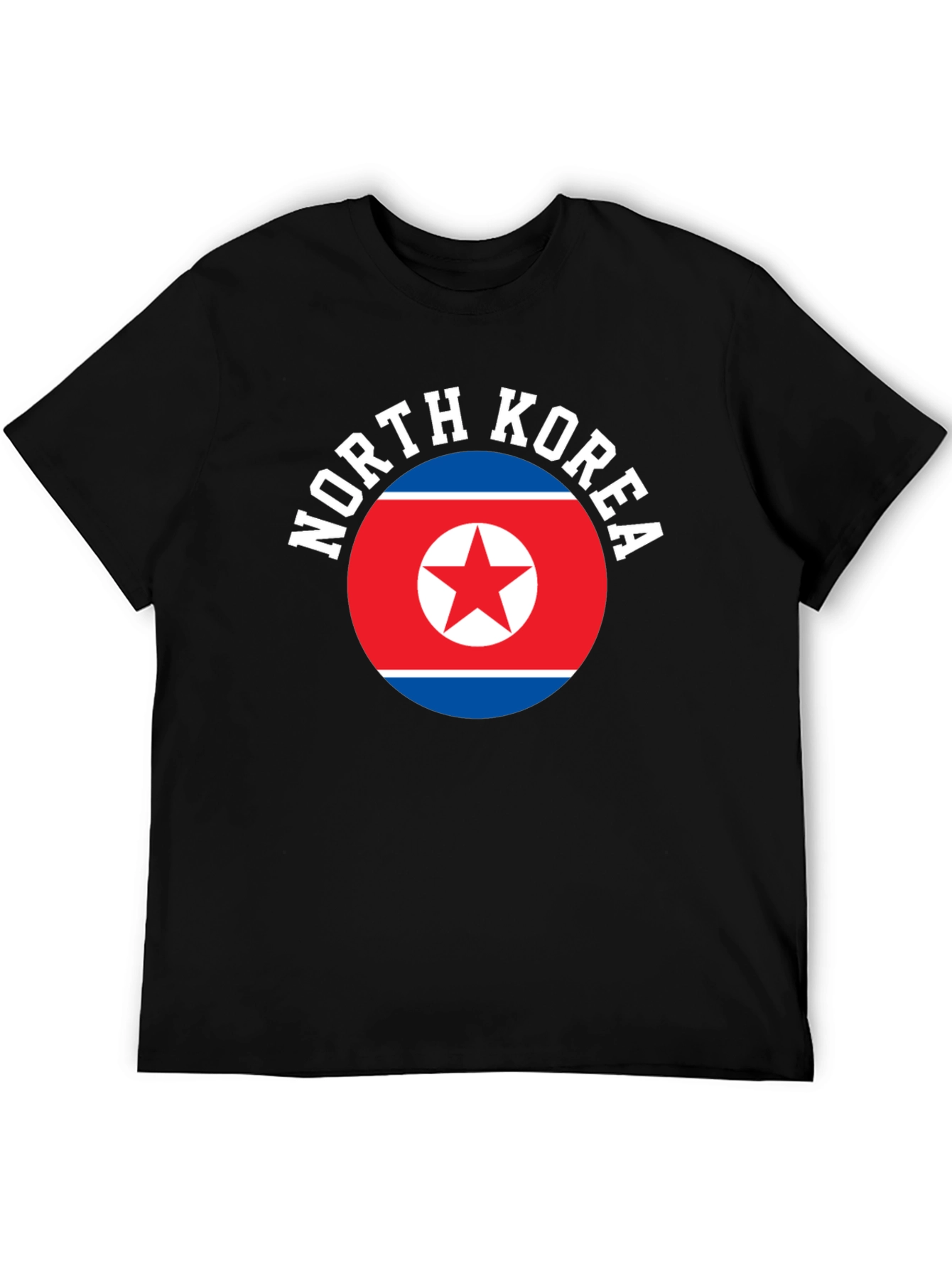 Black North Korea Flag T-Shirt view 5