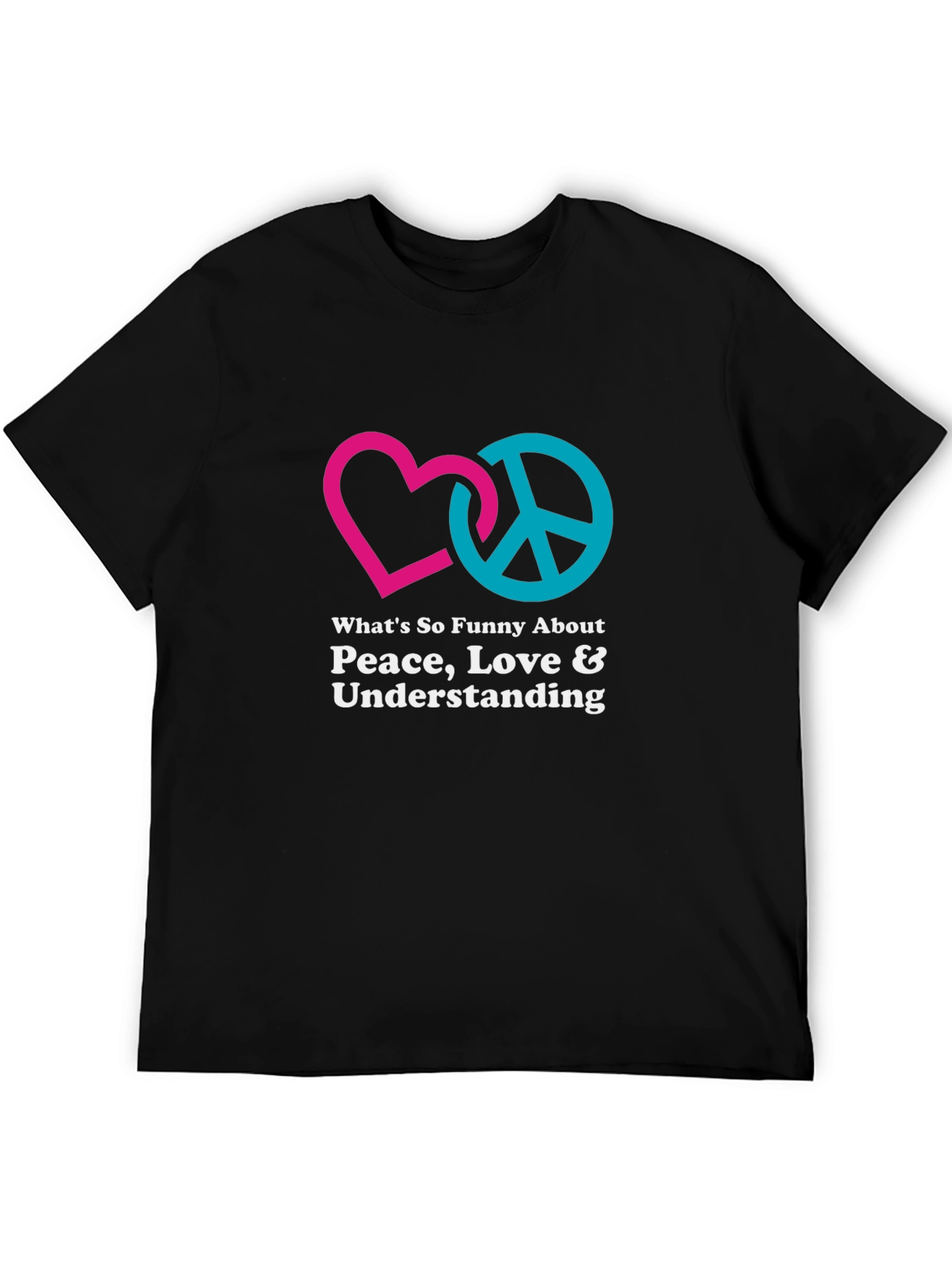 Black Peace Love Understanding Graphic T-Shirt view 5