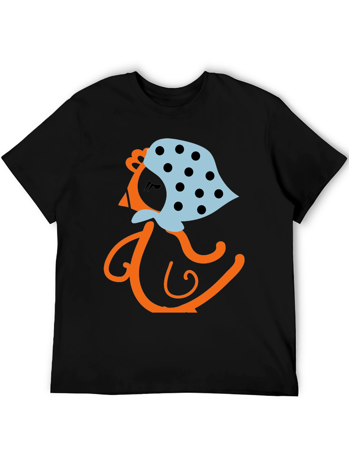 Black Whimsical Cartoon Granny Graphic Tee view 5