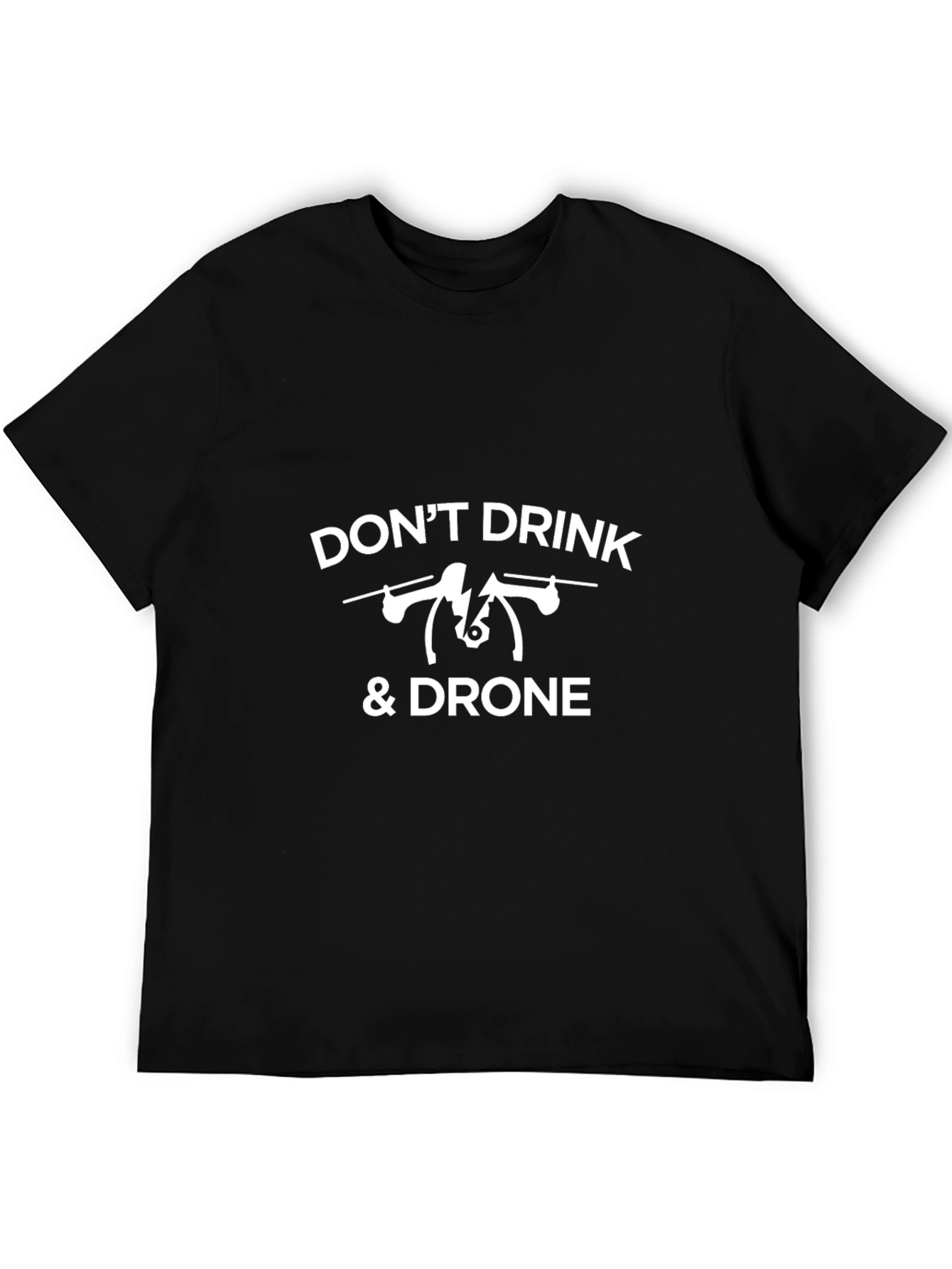 Black Don't Drink & Drone Graphic Tee - Black T-Shirt view 5