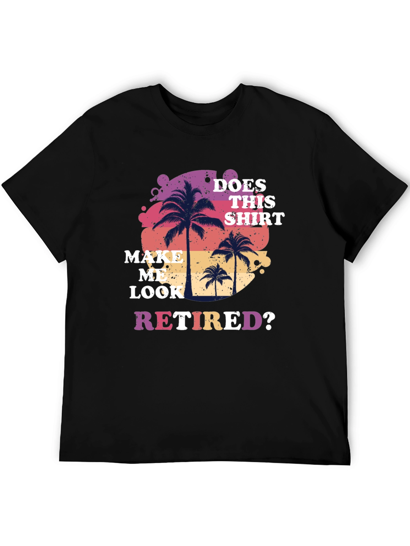 Black Retired Graphic T-Shirt: Palm Tree Design view 5