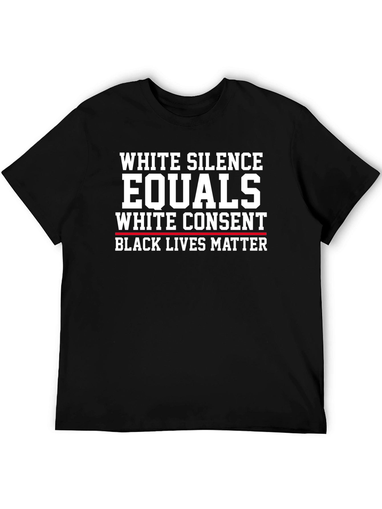 Black White Silence Equals White Consent BLM Tee view 5