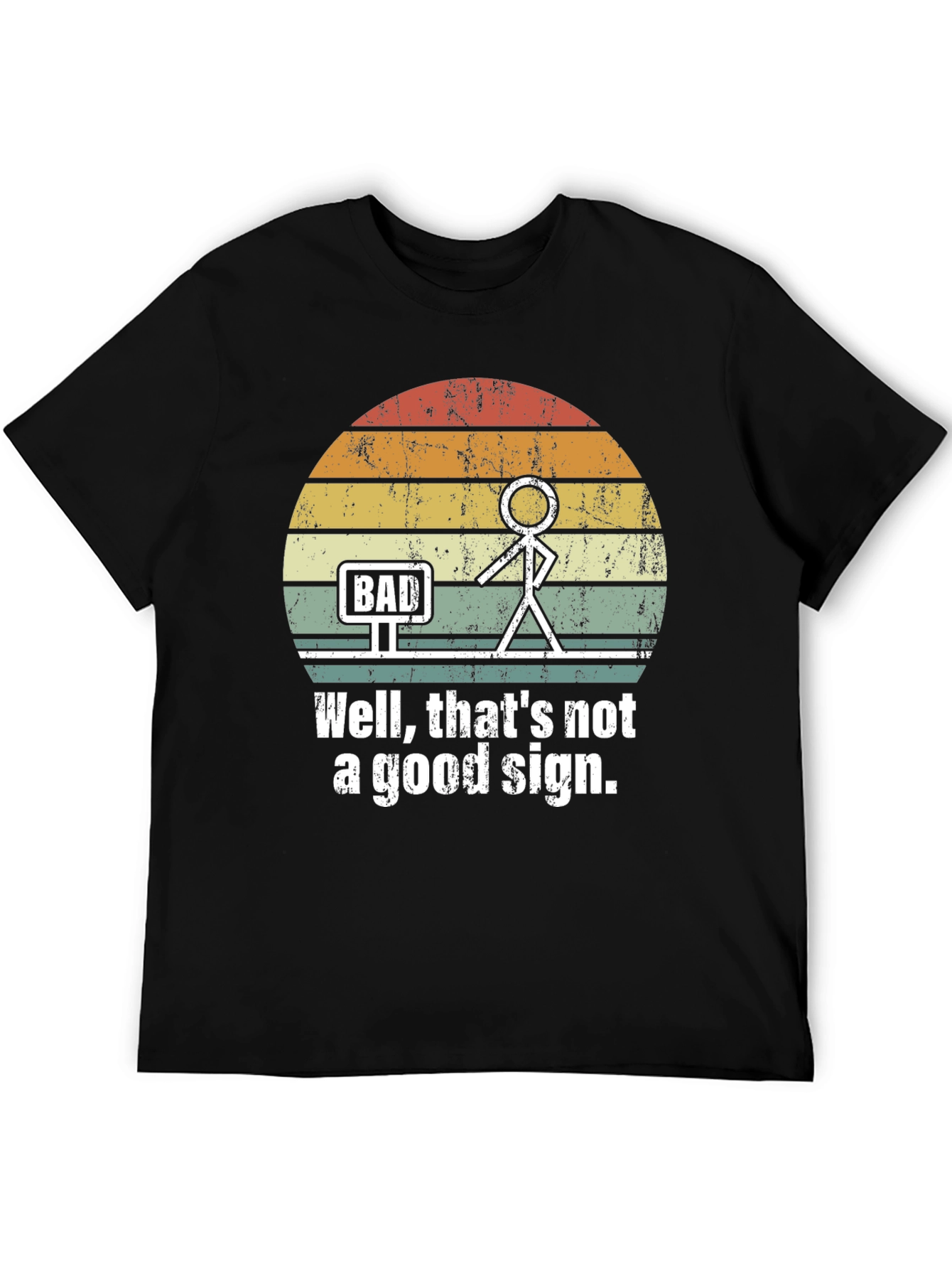 Black Bad Sign T-Shirt - Funny Graphic Tee view 5