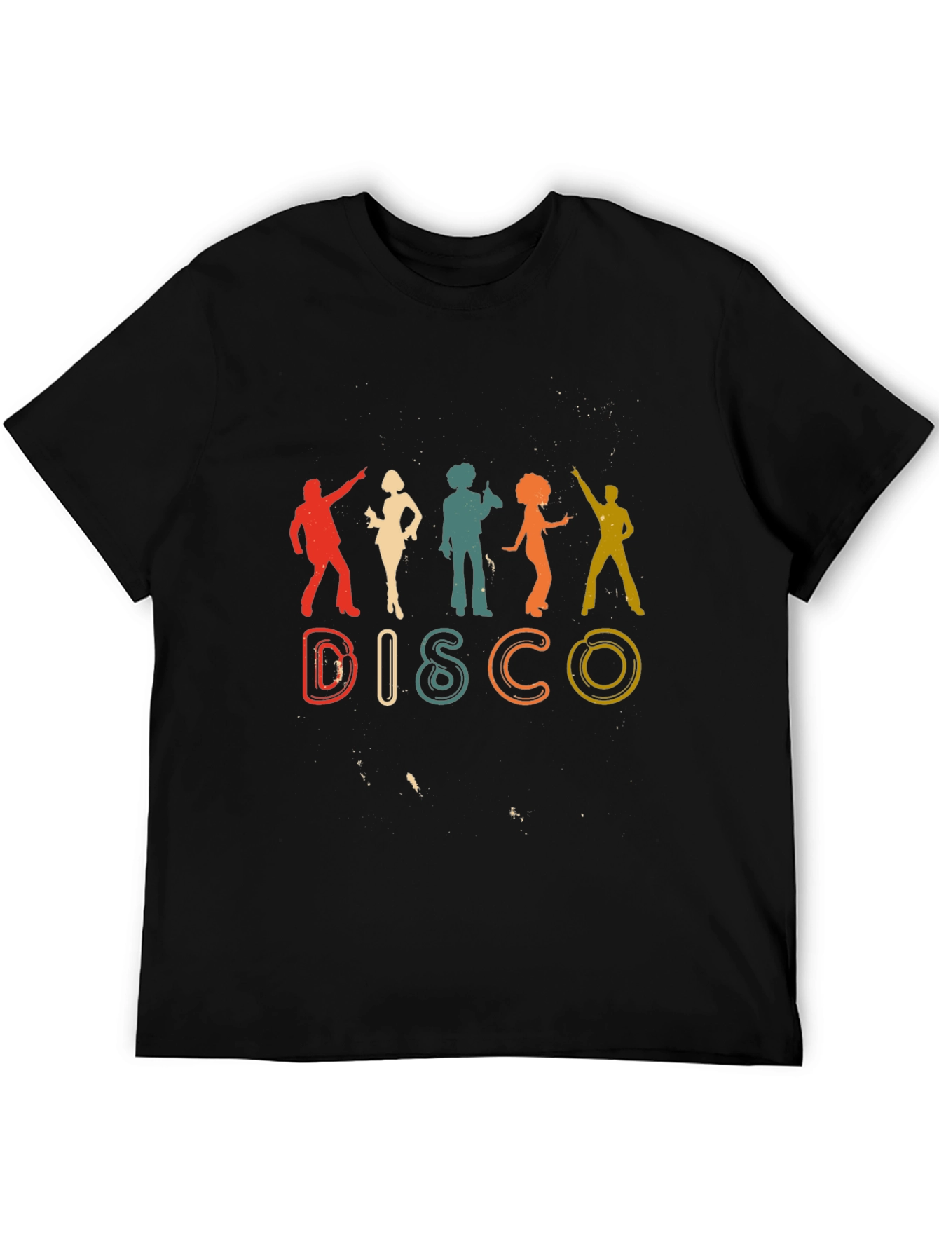 Black Retro Disco Dance T-Shirt - Vintage Style view 5