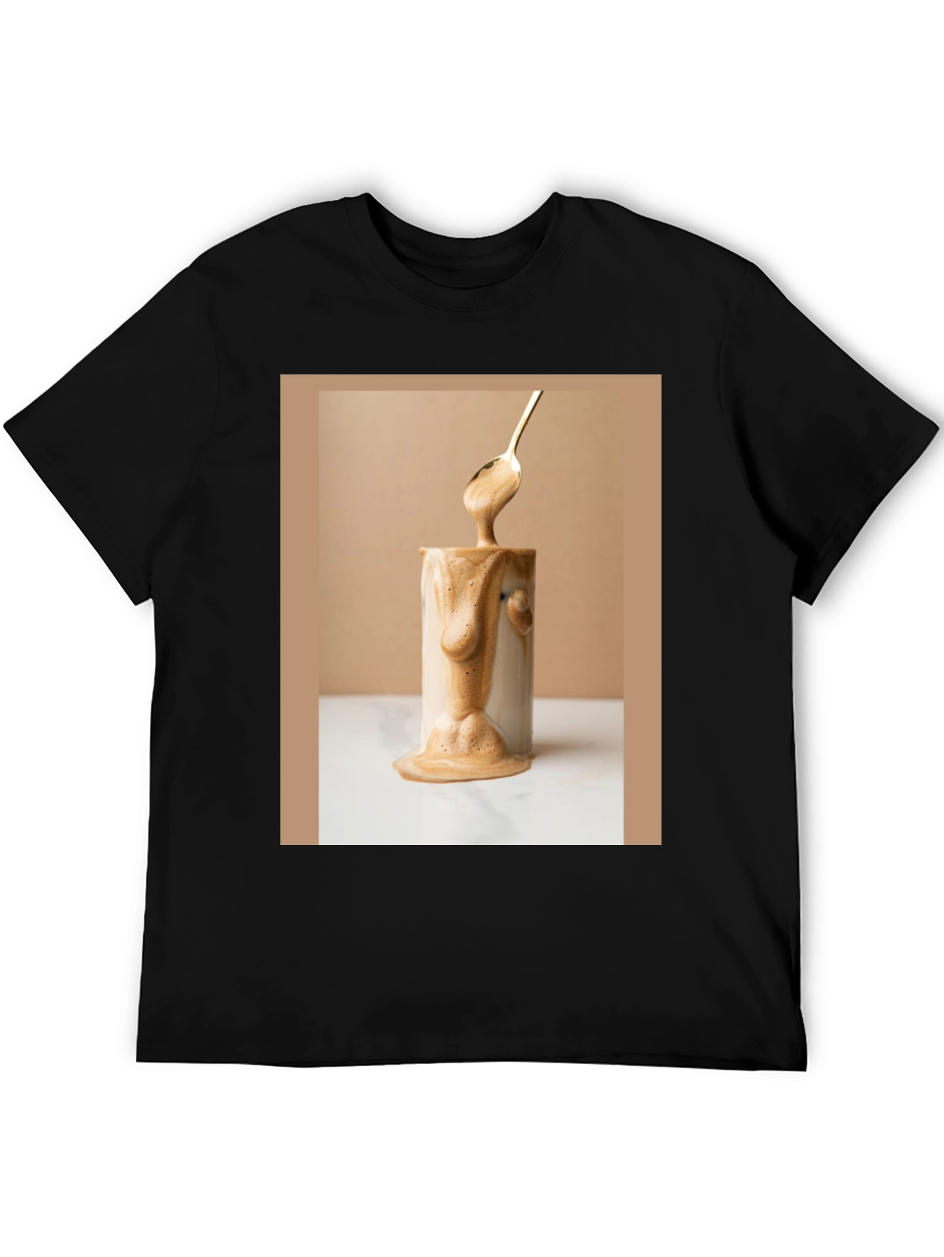 Black Coffee Cream T-Shirt - Stylish Unisex Tee view 5