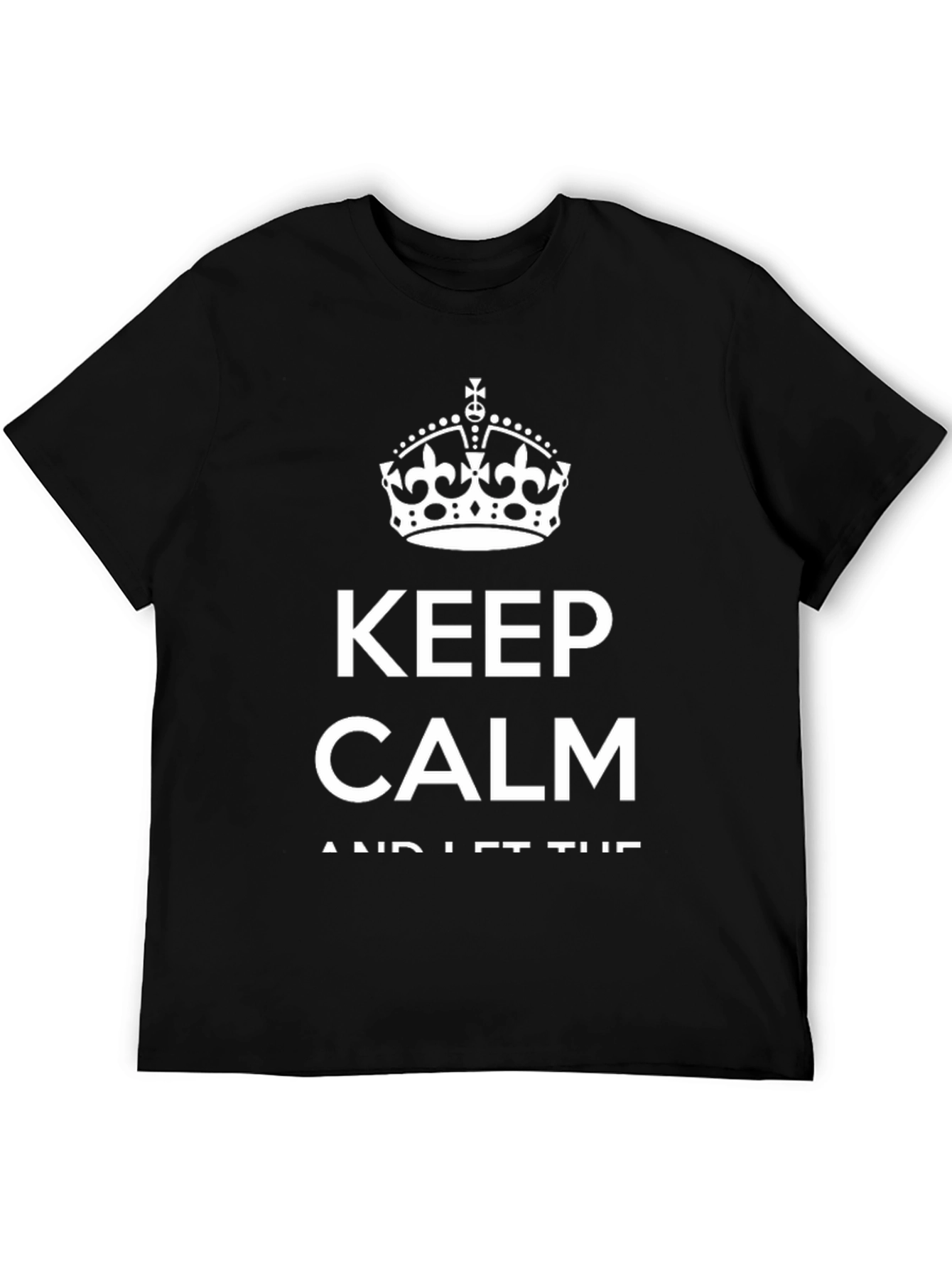 Black Keep Calm T-Shirt - Novelty Graphic Tee view 5