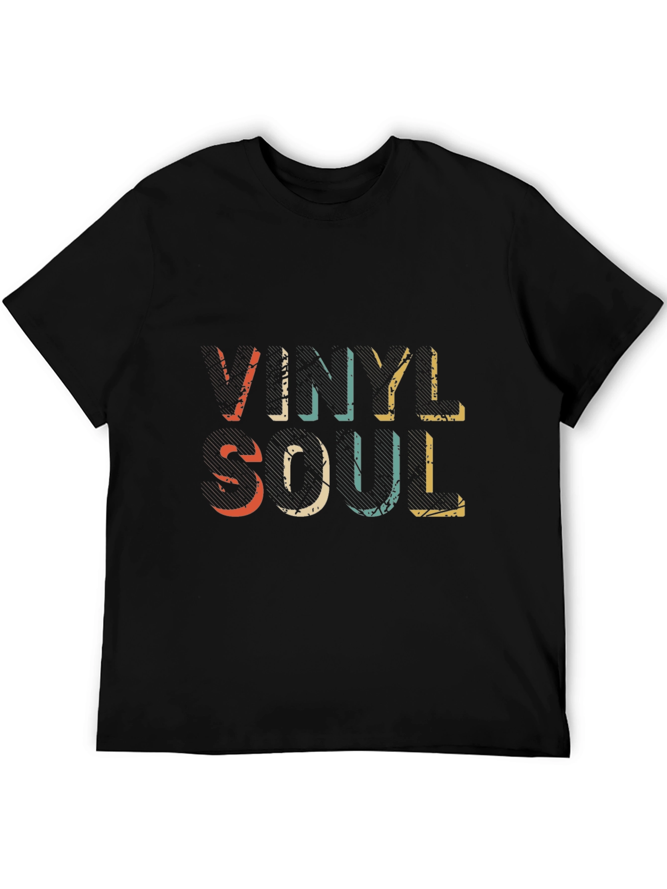 Black Vinyl Soul Graphic Tee - Retro Music Lover T-Shirt view 5