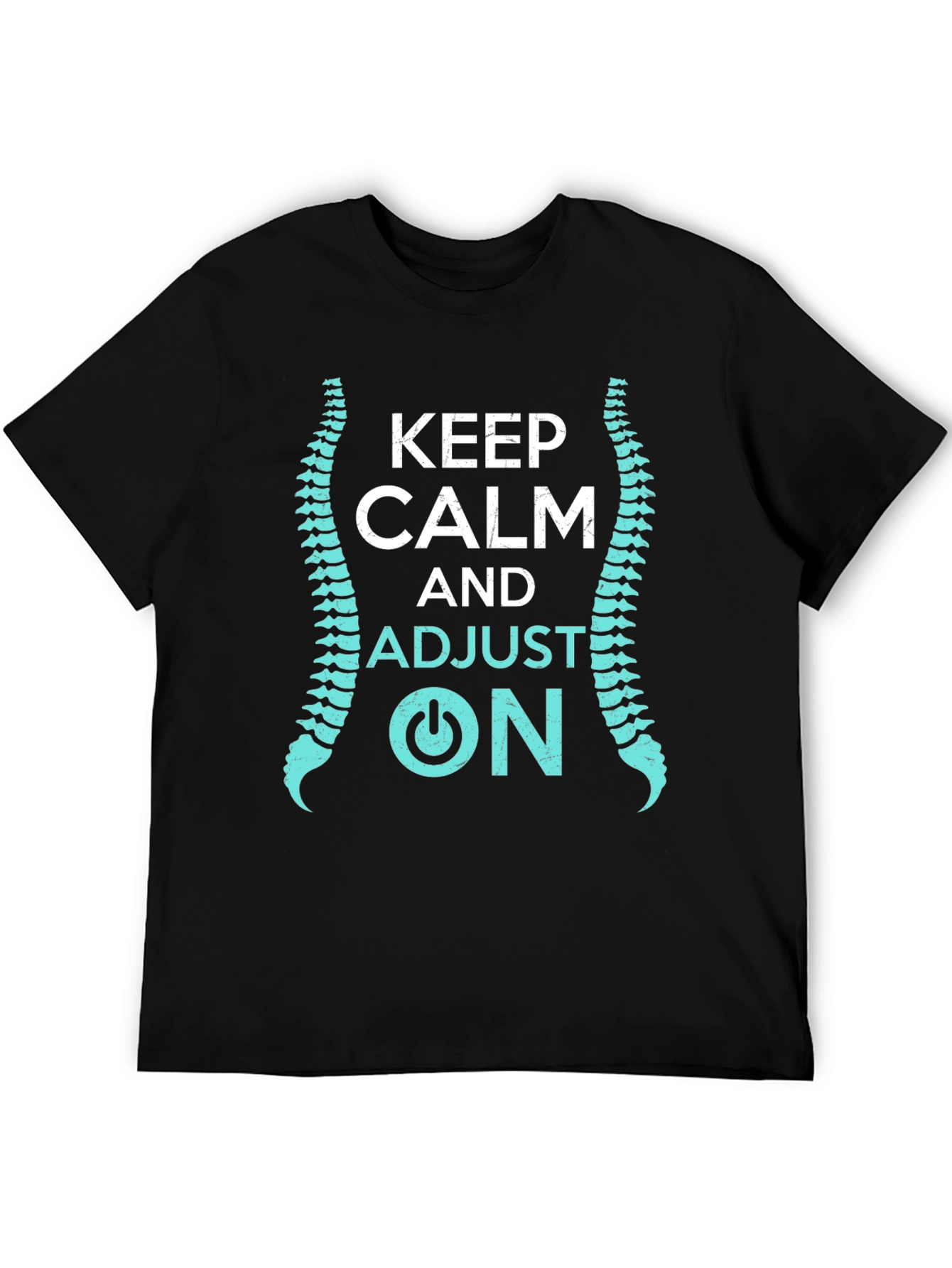 Black Keep Calm and Adjust On Chiropractor T-Shirt view 5