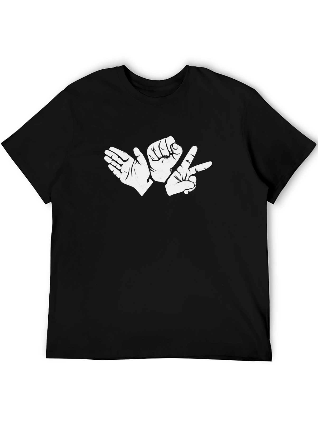 Black Rock Paper Scissors Black T-Shirt view 5