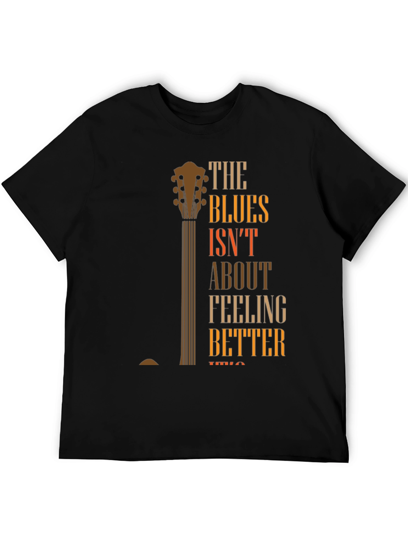 Blues Guitar Graphic T-Shirt - Feeling Better Lyric Tee - 5