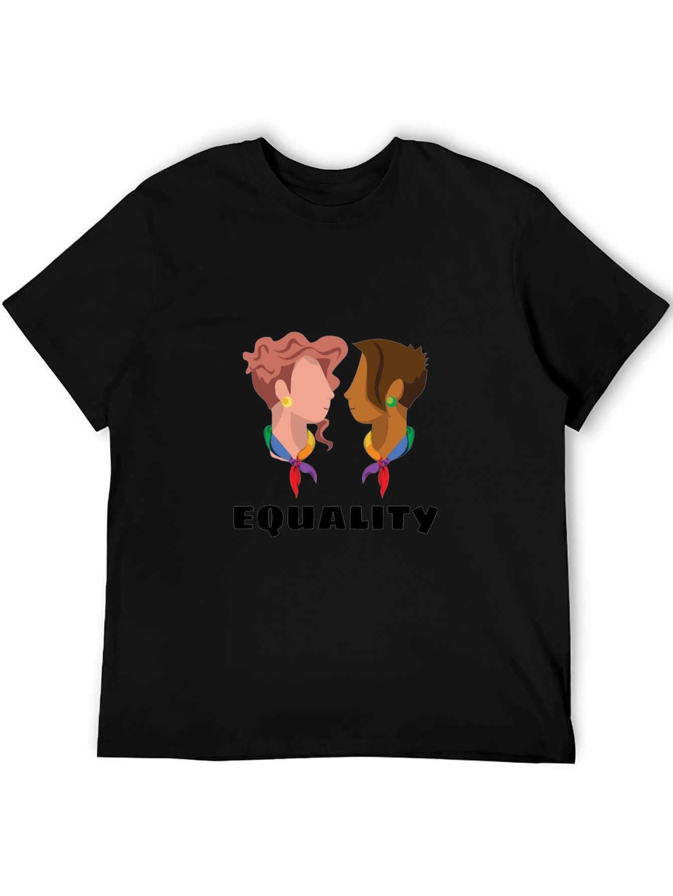 Black Equality Graphic Tee - Black Unisex T-Shirt view 5
