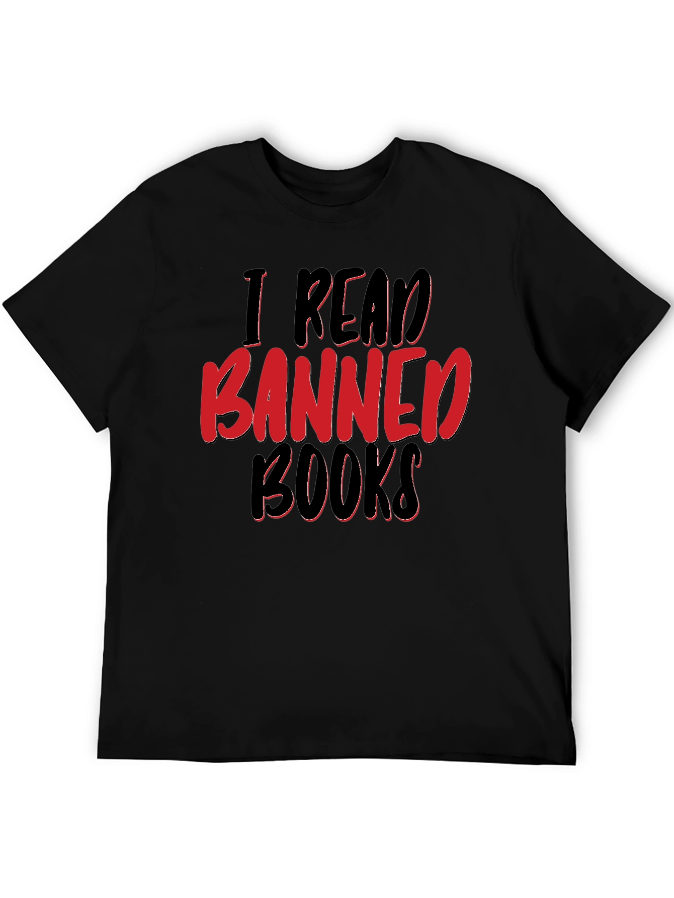 Black I Read Banned Books Graphic T-Shirt view 5