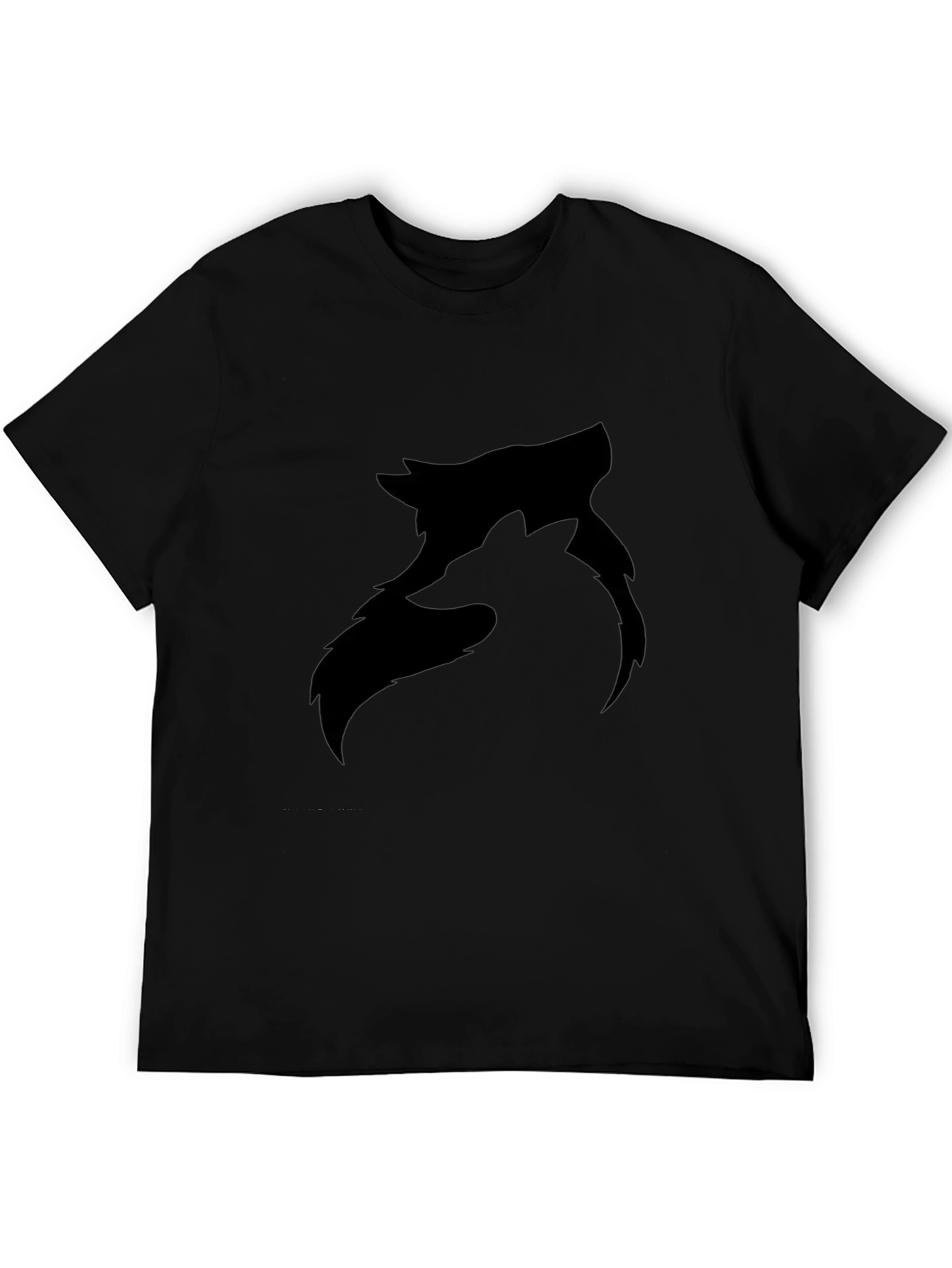 Black Black Wolf Graphic Tee - Modern Style view 5