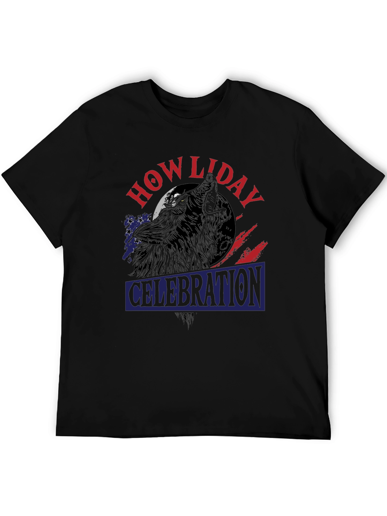 Black Howliday Celebration Black T-Shirt view 5