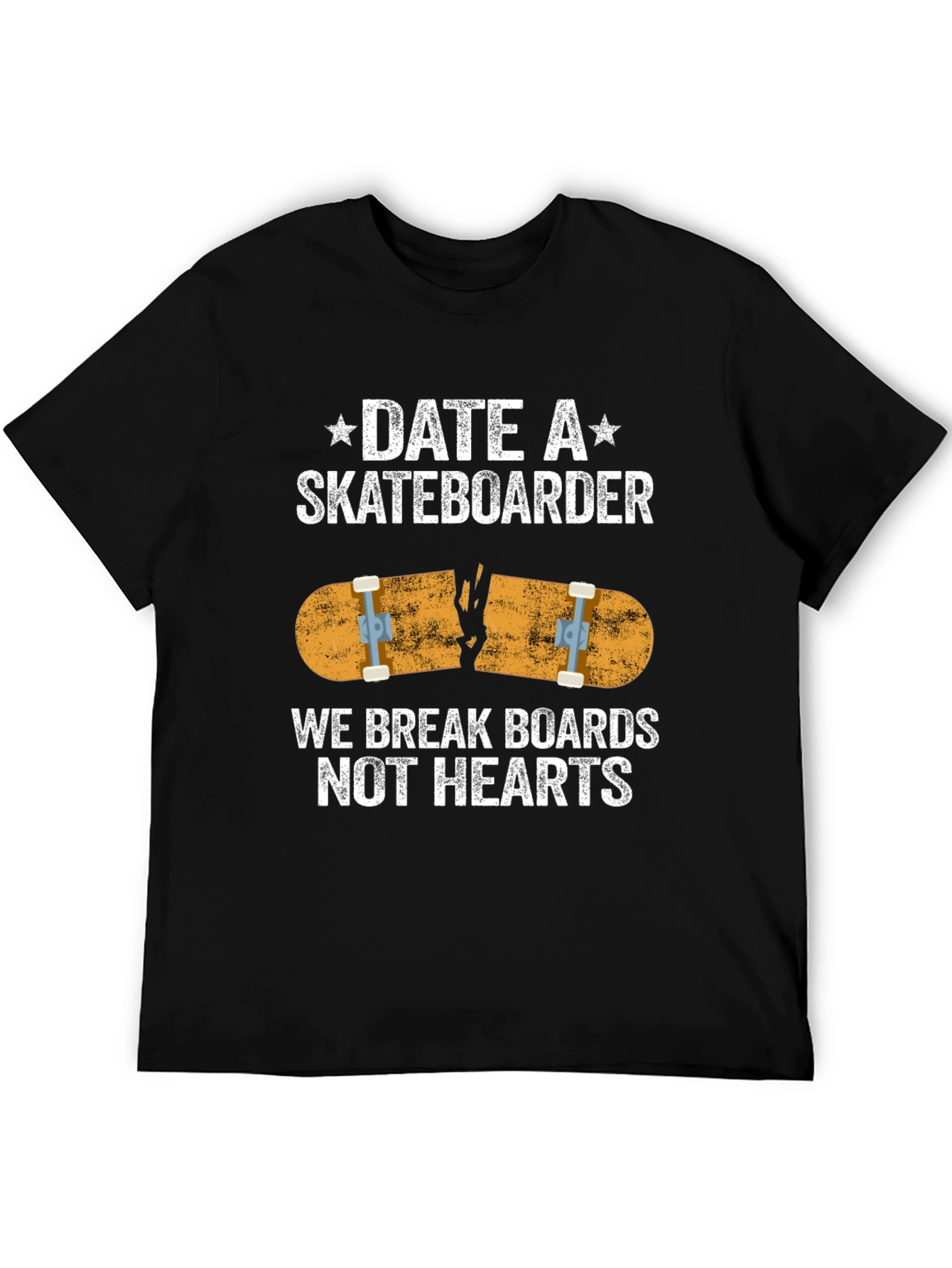 Black Date A Skateboarder Graphic T-Shirt view 5