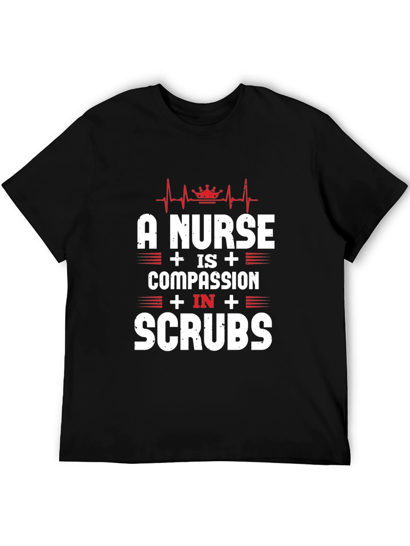 Black Nurse Compassion in Scrubs T-Shirt view 5