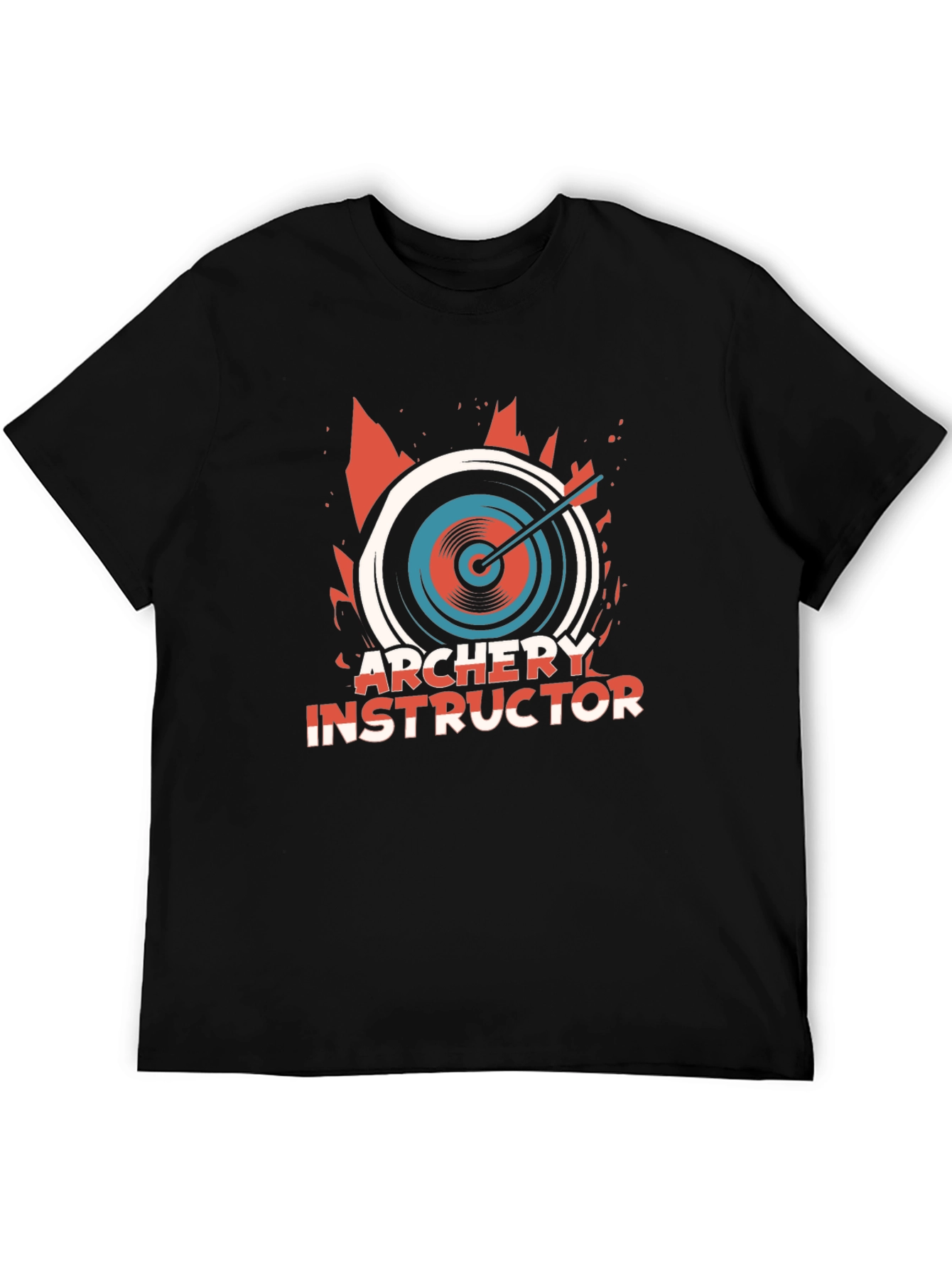 Black Archery Instructor Graphic Tee - Unique Design view 5
