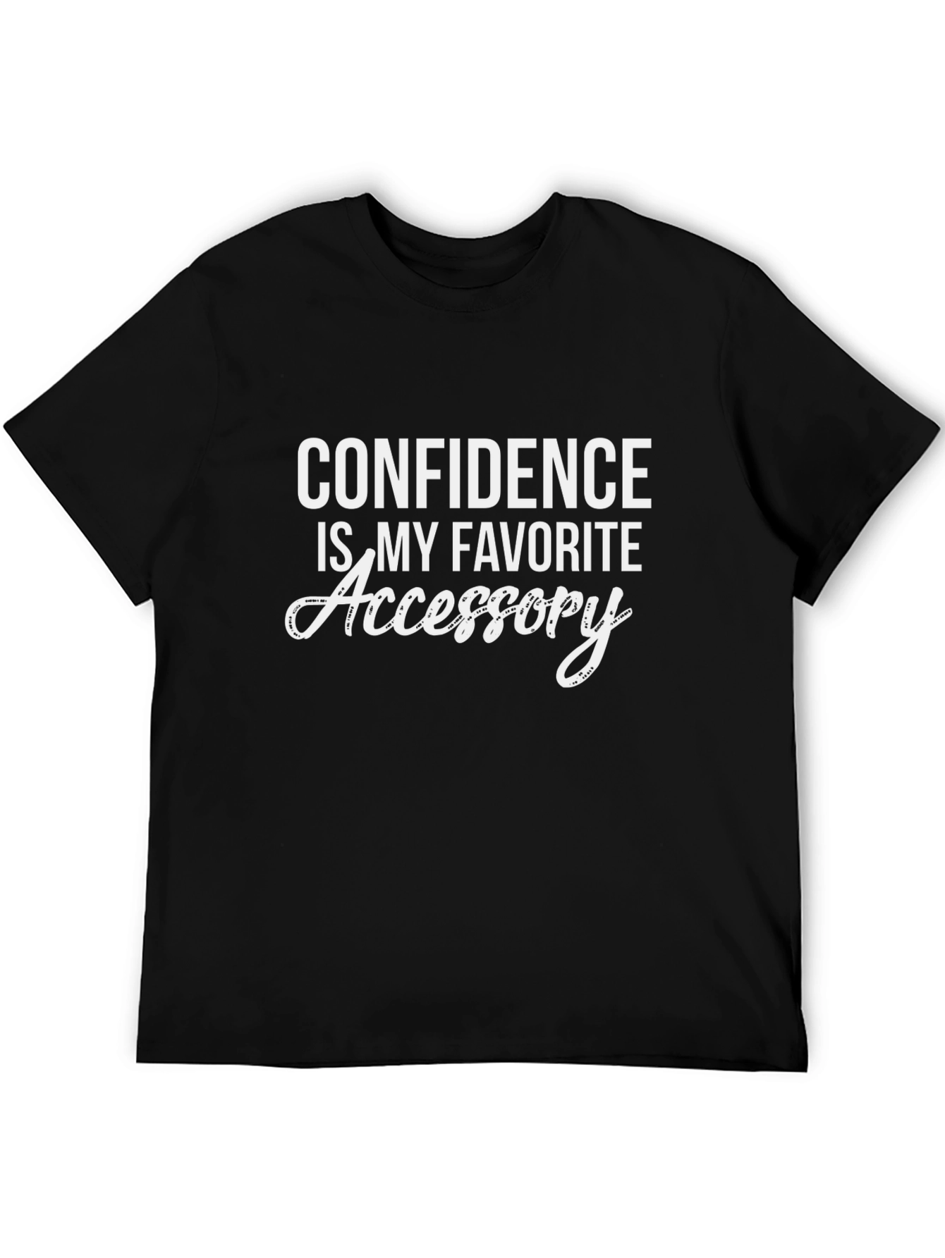 Black Confidence is My Favorite Accessory Black T-Shirt view 5