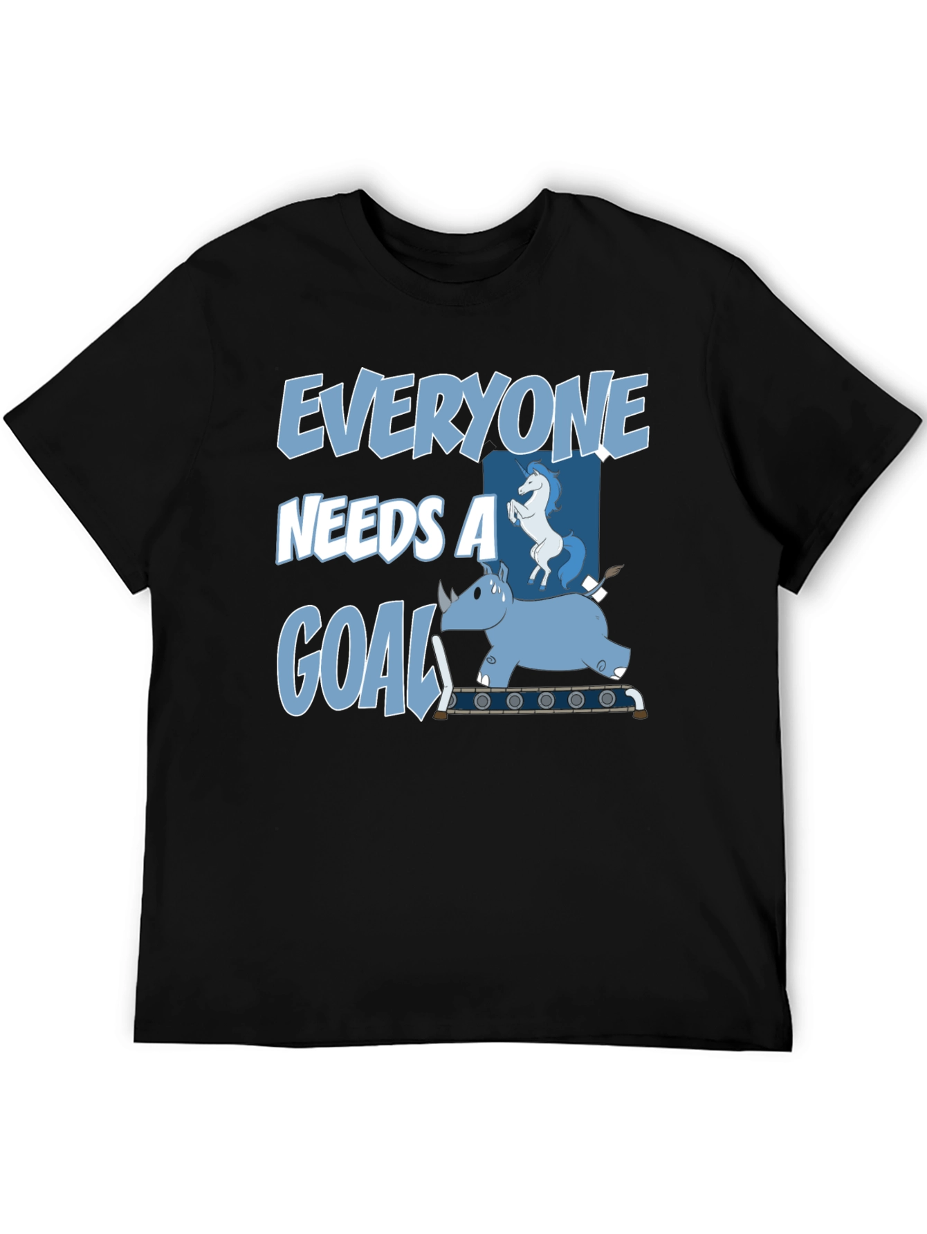 Black Everyone Needs a Goal T-Shirt Funny Graphic Tee view 5