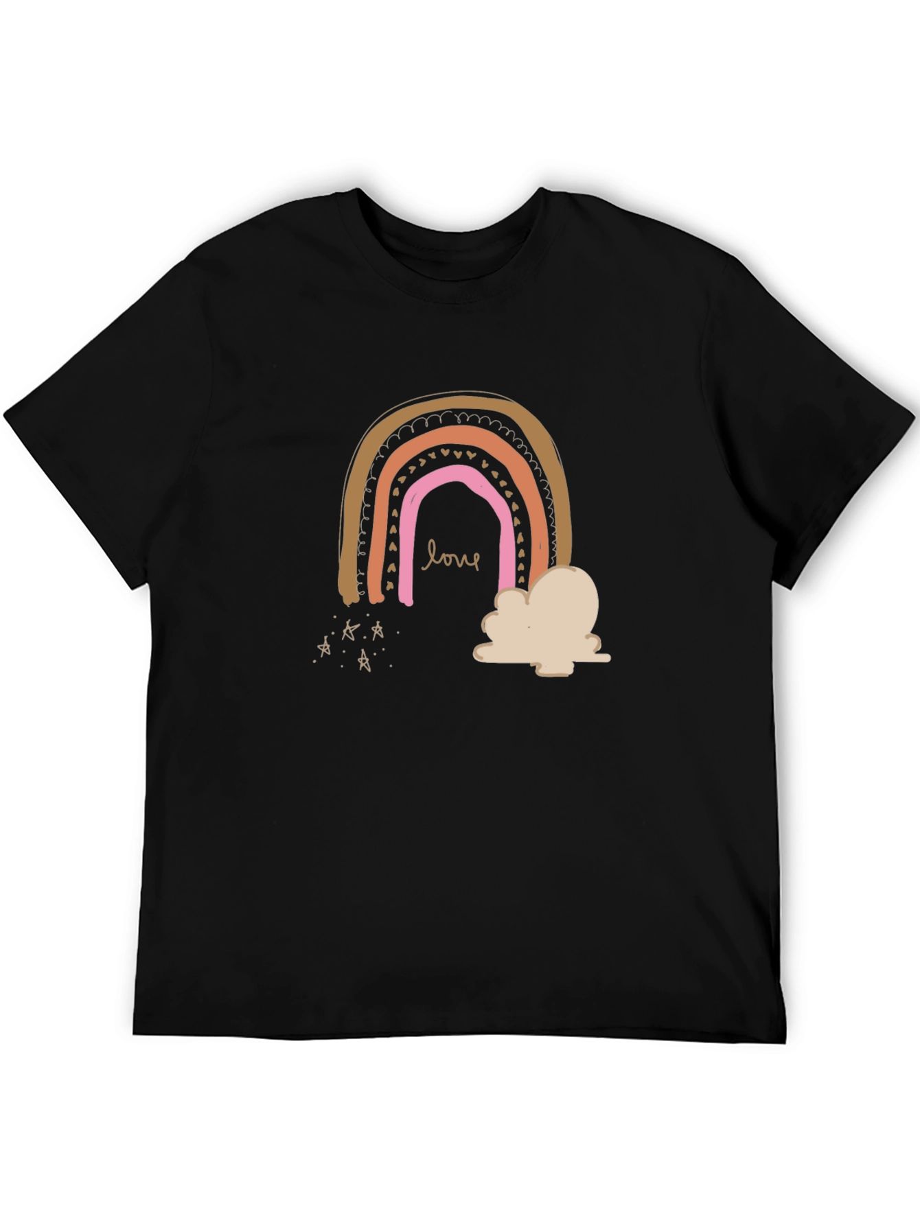 Black Love Rainbow Graphic T-Shirt - Trendy & Stylish view 5