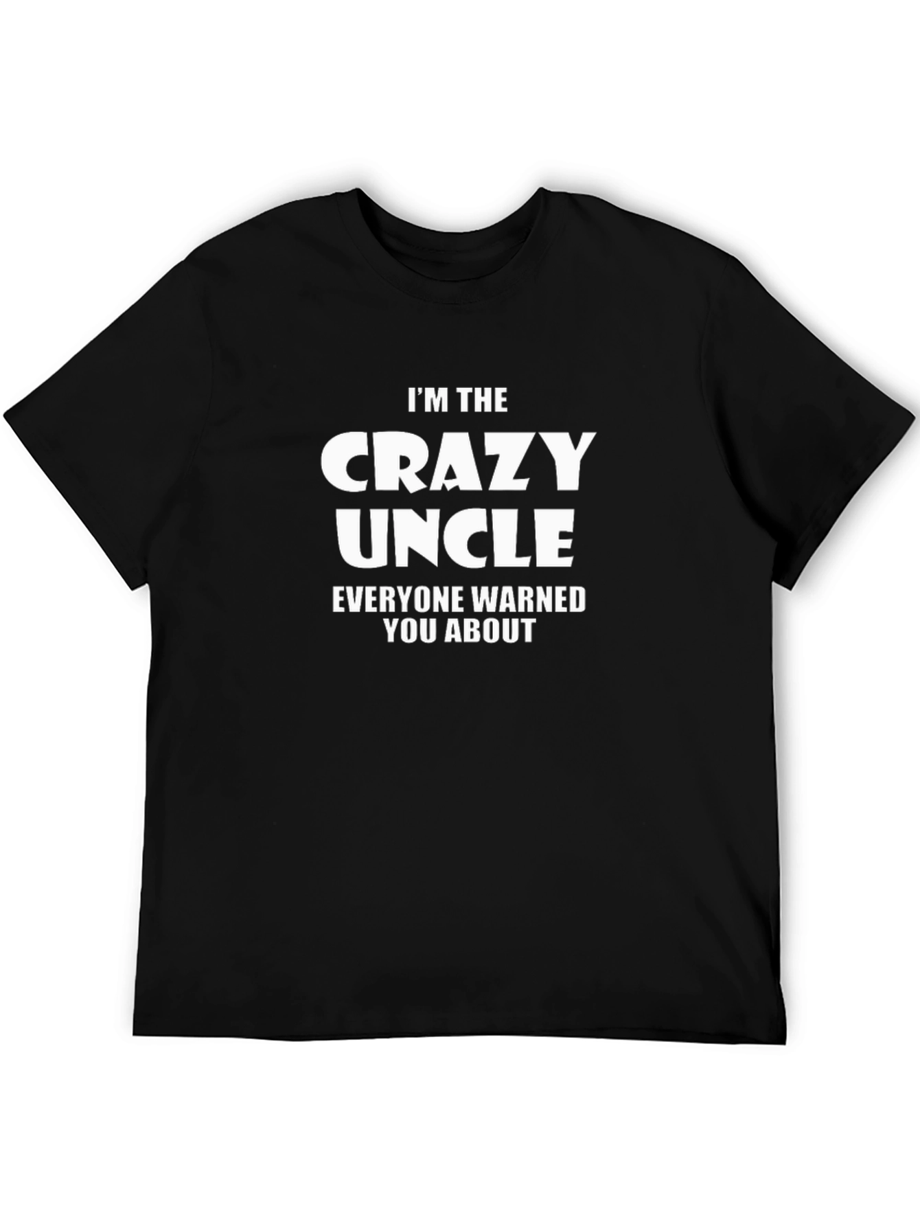 Black Crazy Uncle T-Shirt - Funny Novelty Tee view 5