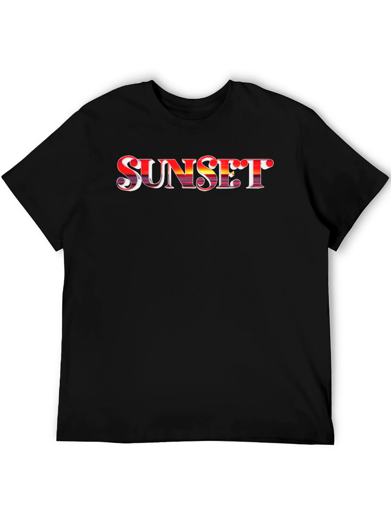 Black Sunset Graphic Tee - Retro Style view 5