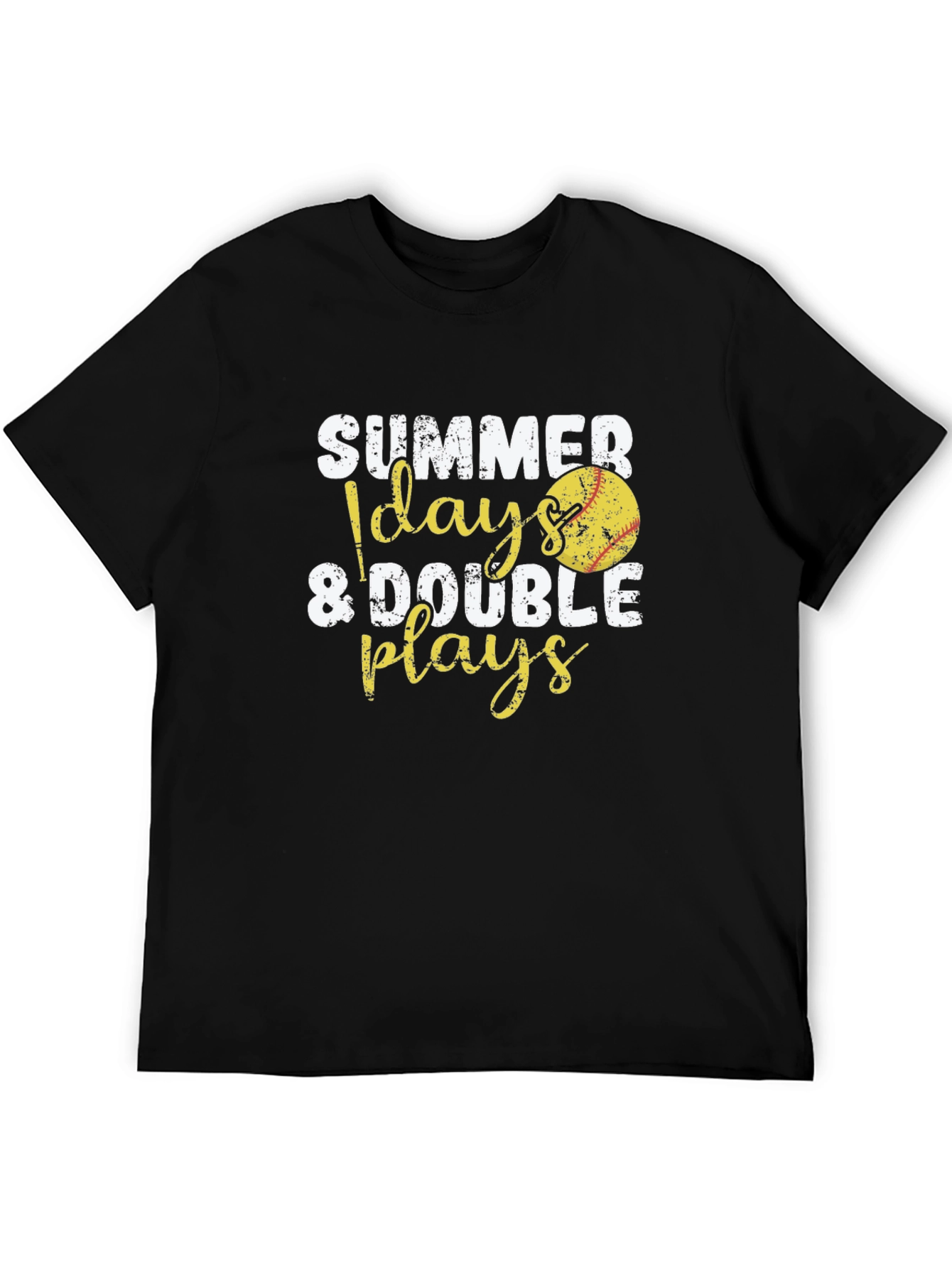 Black Summer Days & Double Plays T-Shirt view 5