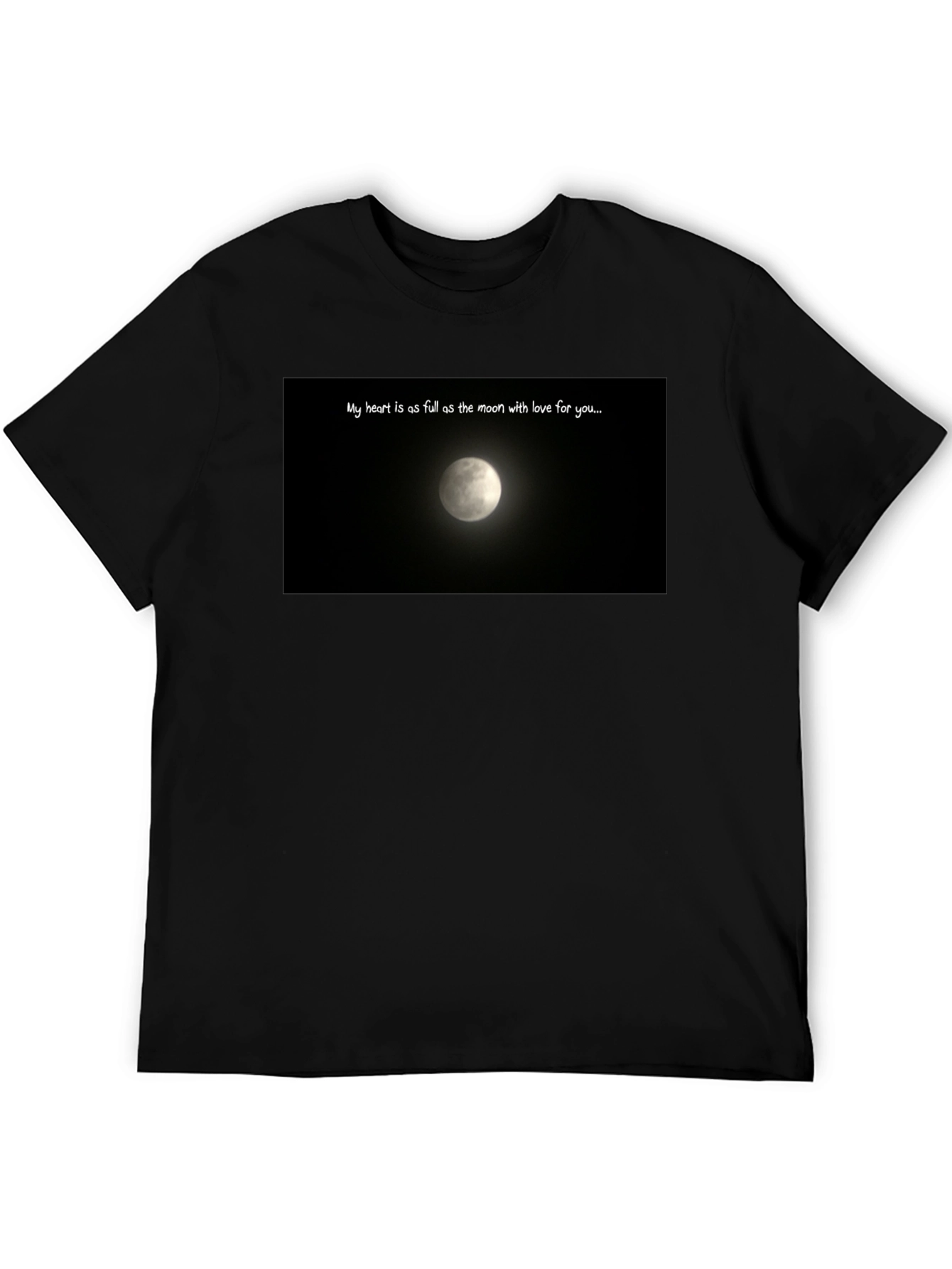 Black Moonlight Love Tee - Heart Full of Moon view 5